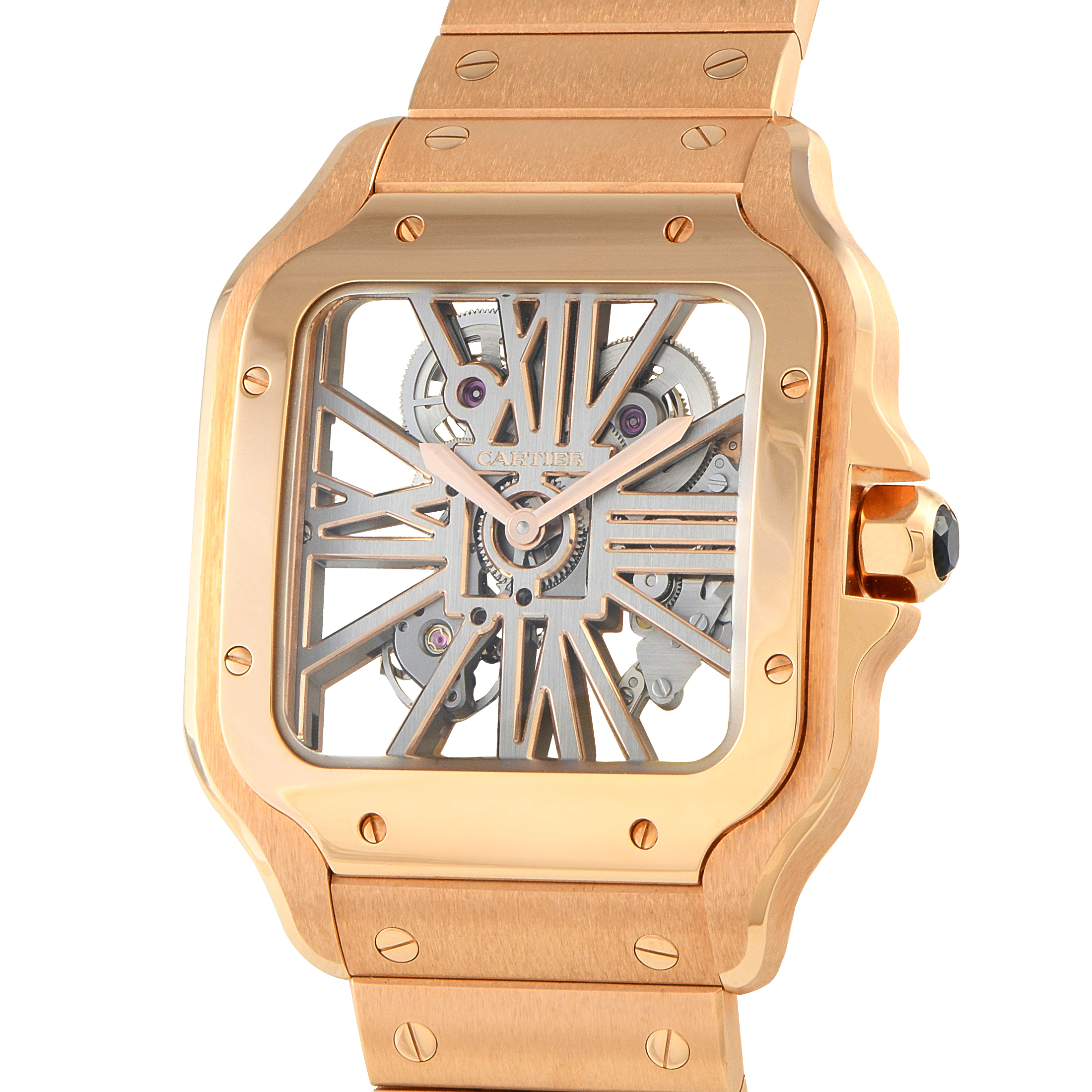 Cartier Santos Skeleton Rose Gold Watch WHSA0016 - Image 2