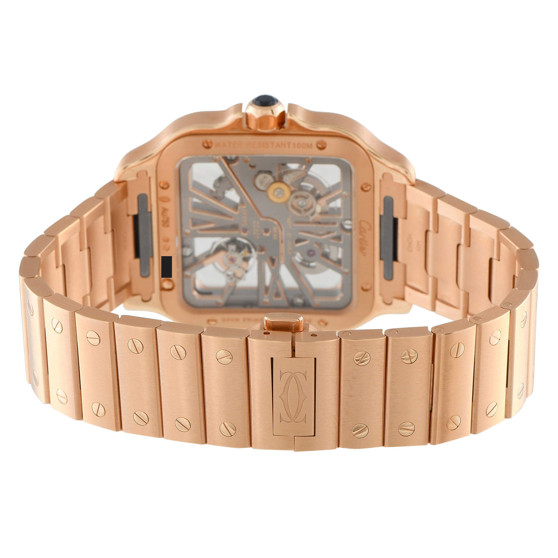 Cartier Santos Skeleton Rose Gold Watch WHSA0016 - Image 4