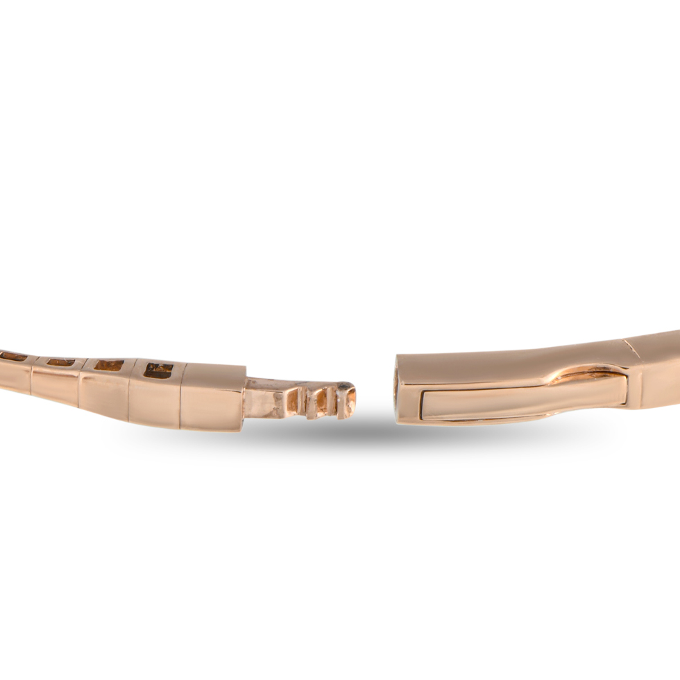 LB Exclusive 14K Rose Gold 1.55ct Lab-Grown Diamond Eternity Bangle Bracelet MF03-041725 - Image 3