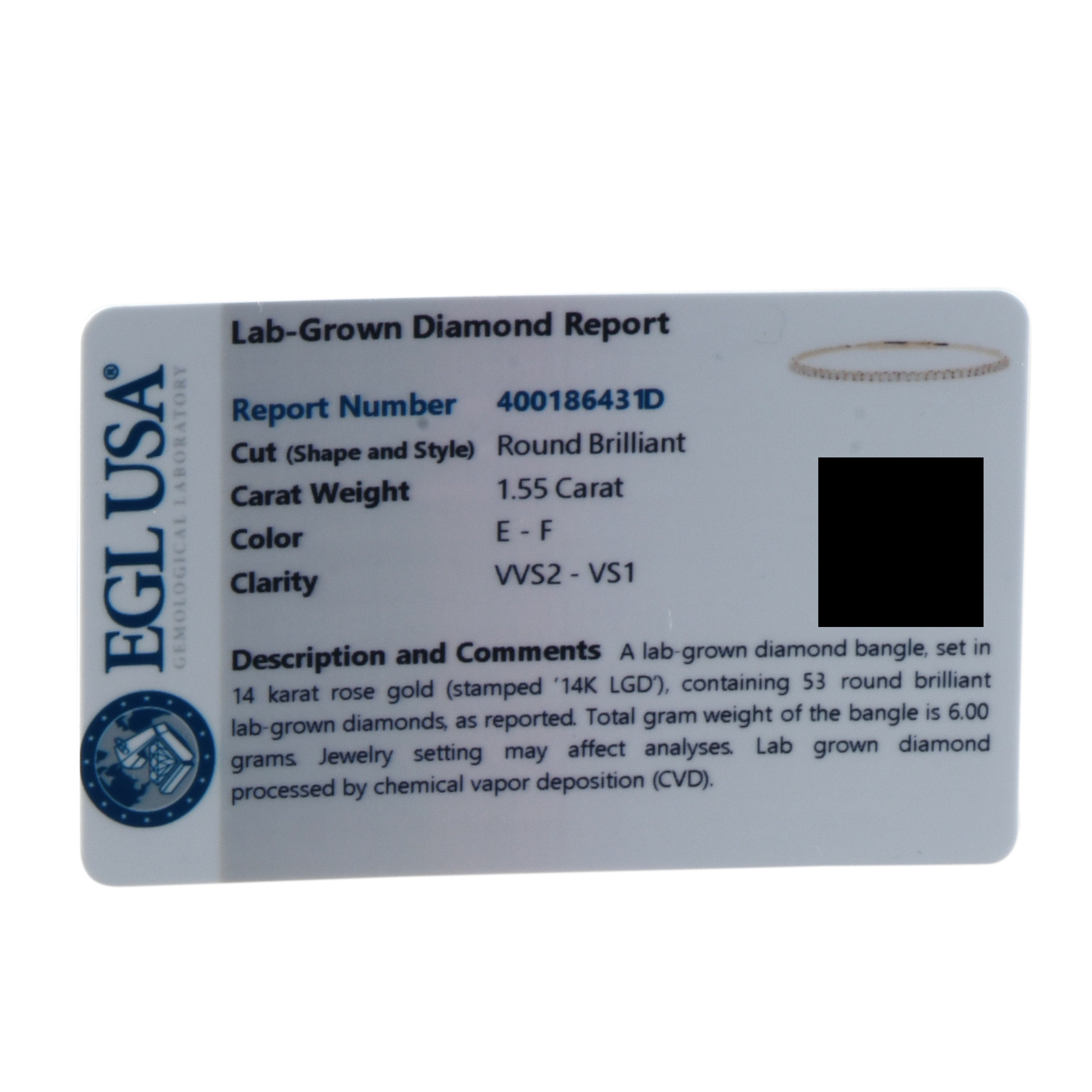 LB Exclusive 14K Rose Gold 1.55ct Lab-Grown Diamond Eternity Bangle Bracelet MF03-041725 - Image 4