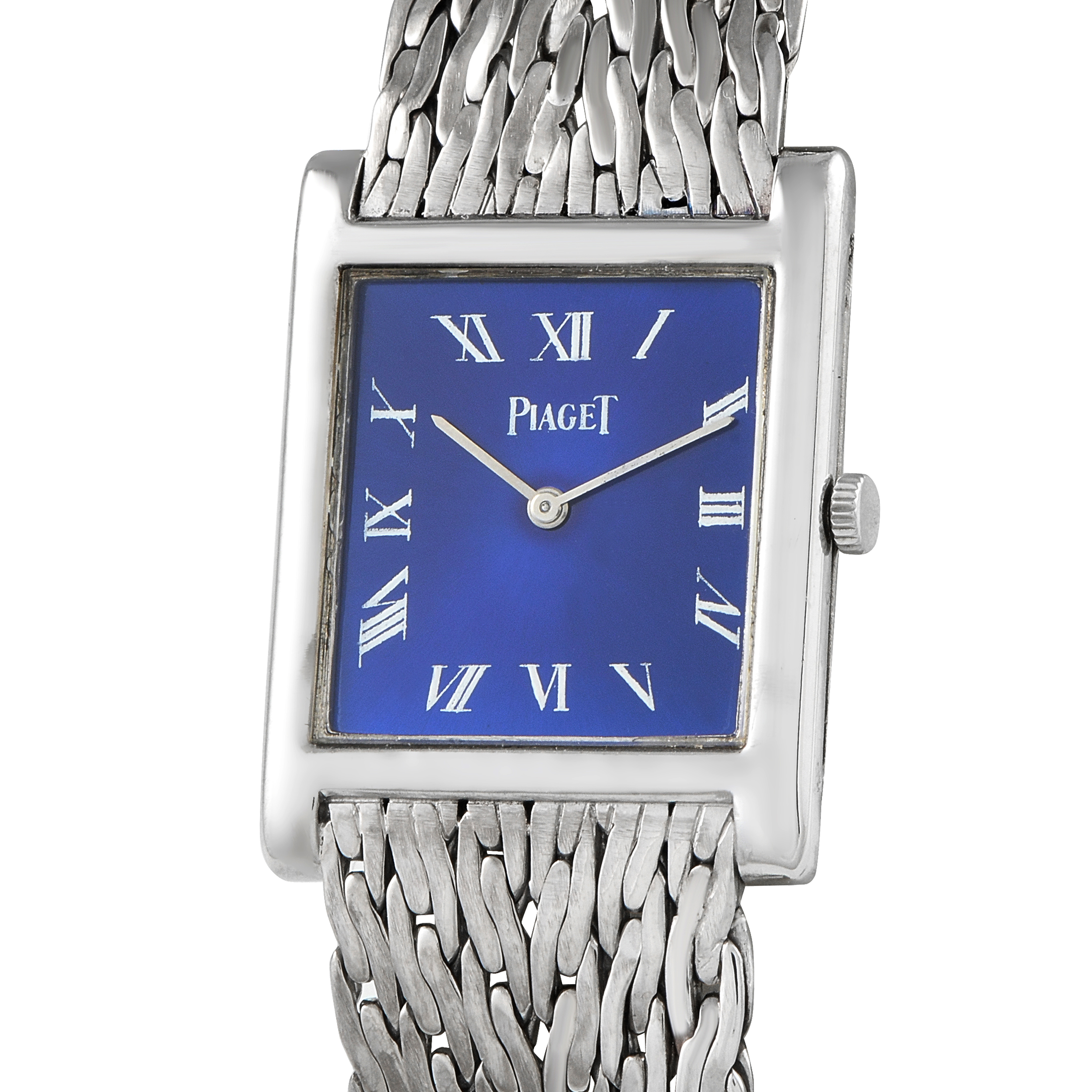 Piaget Blue Roman Dial 18K White Gold Watch - - Image 2