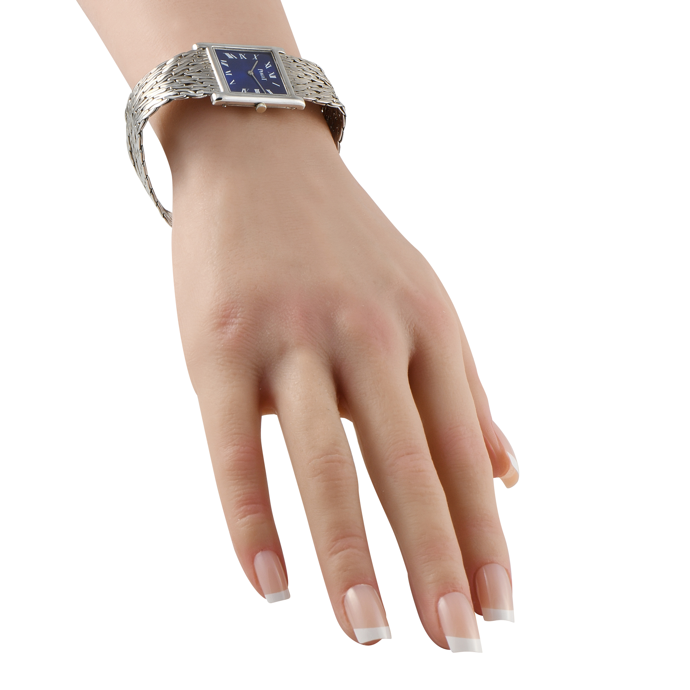 Piaget Blue Roman Dial 18K White Gold Watch - - Image 5