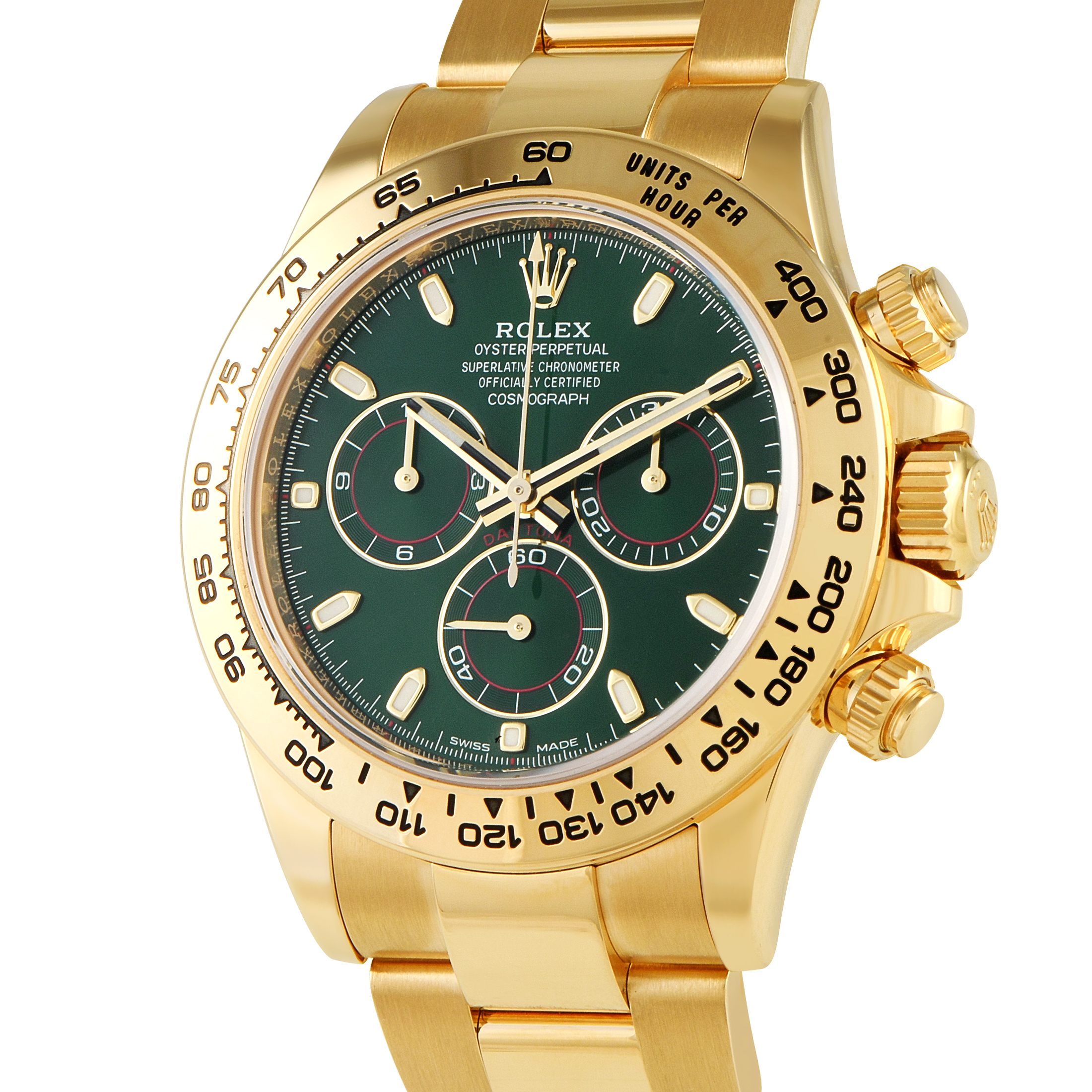 Rolex Daytona Green Dial Yellow Gold Oyster Watch 116508 - Image 2