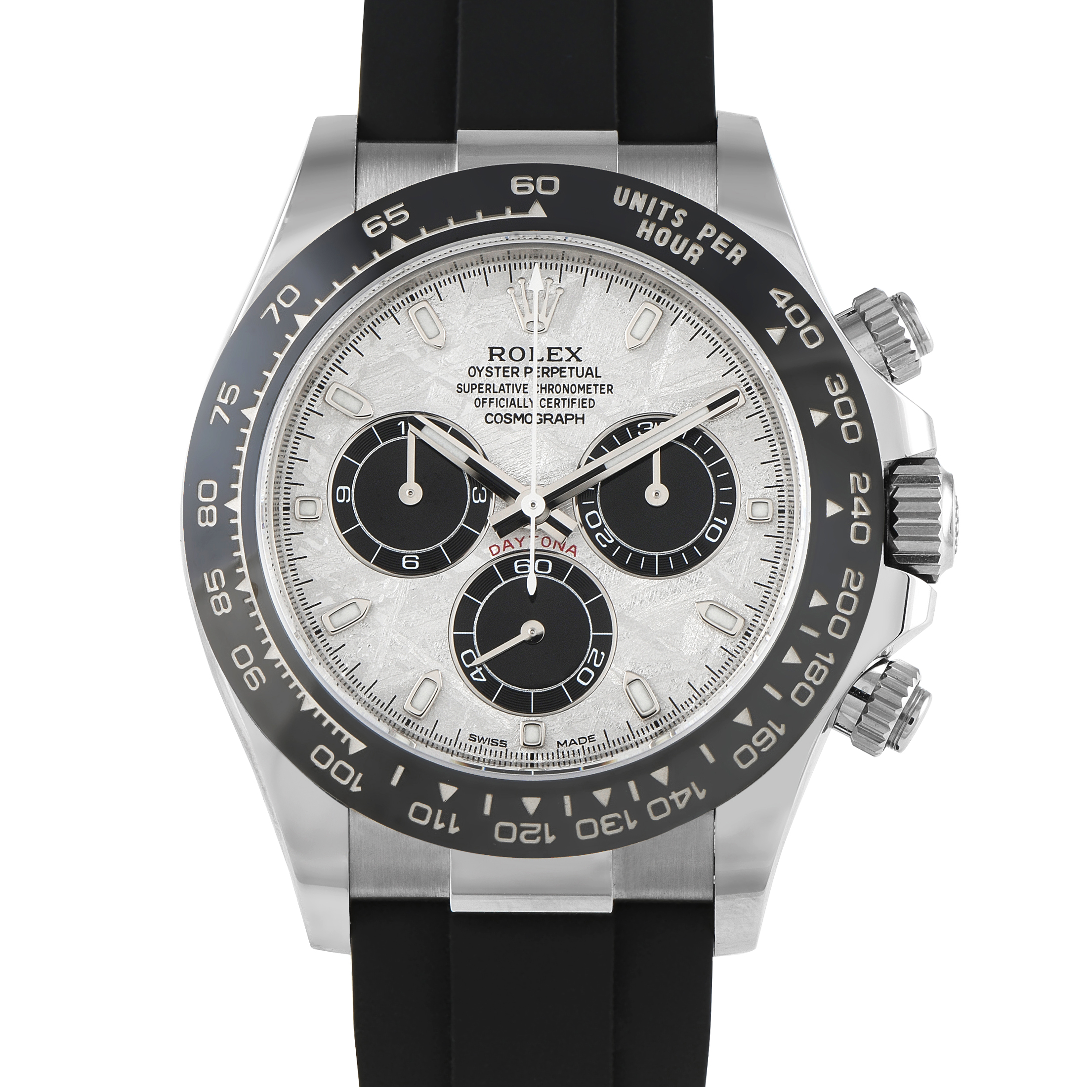 Rolex Daytona White Gold Meteorite Dial Oysterflex Watch 116519LN