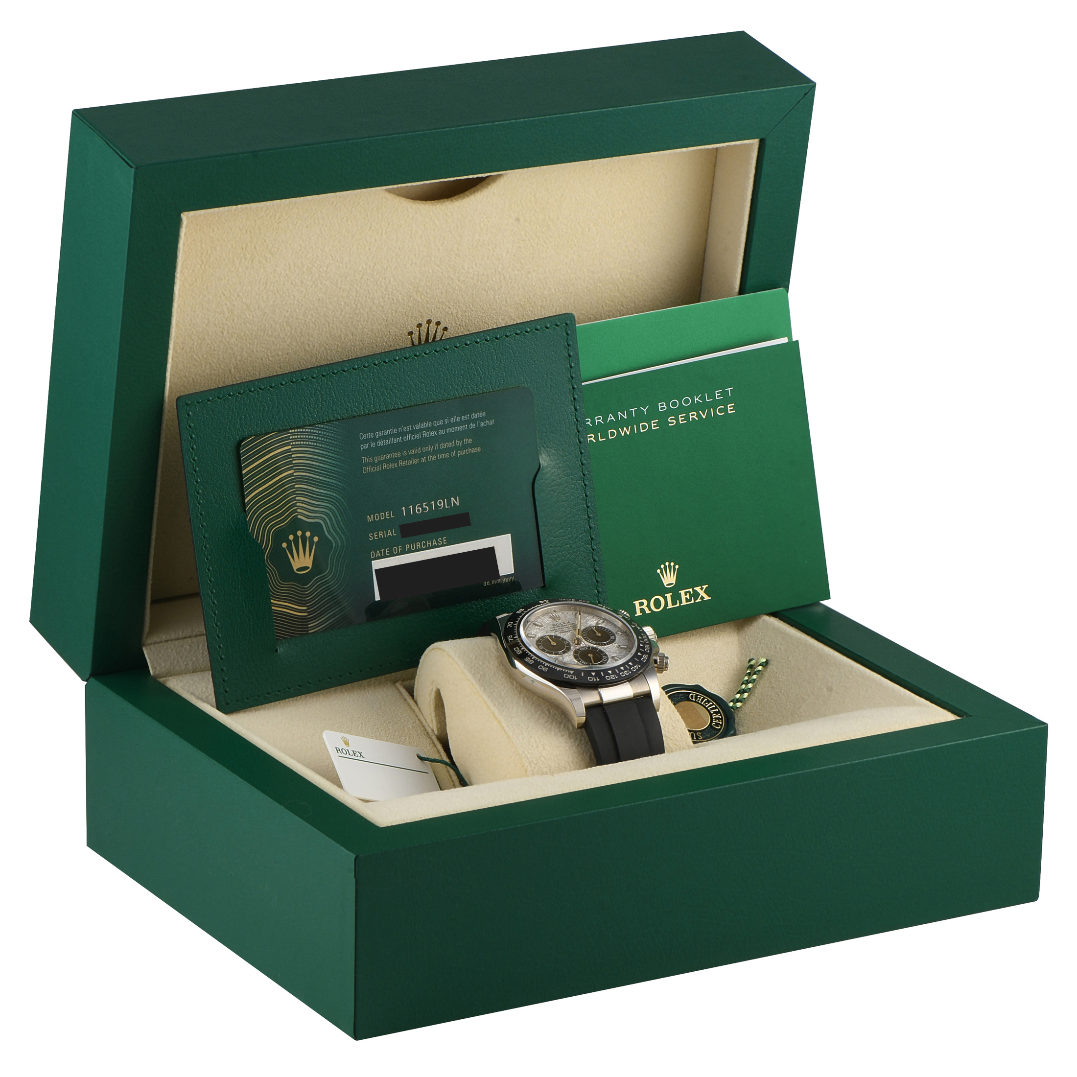 Rolex Daytona White Gold Meteorite Dial Oysterflex Watch 116519LN - Image 5
