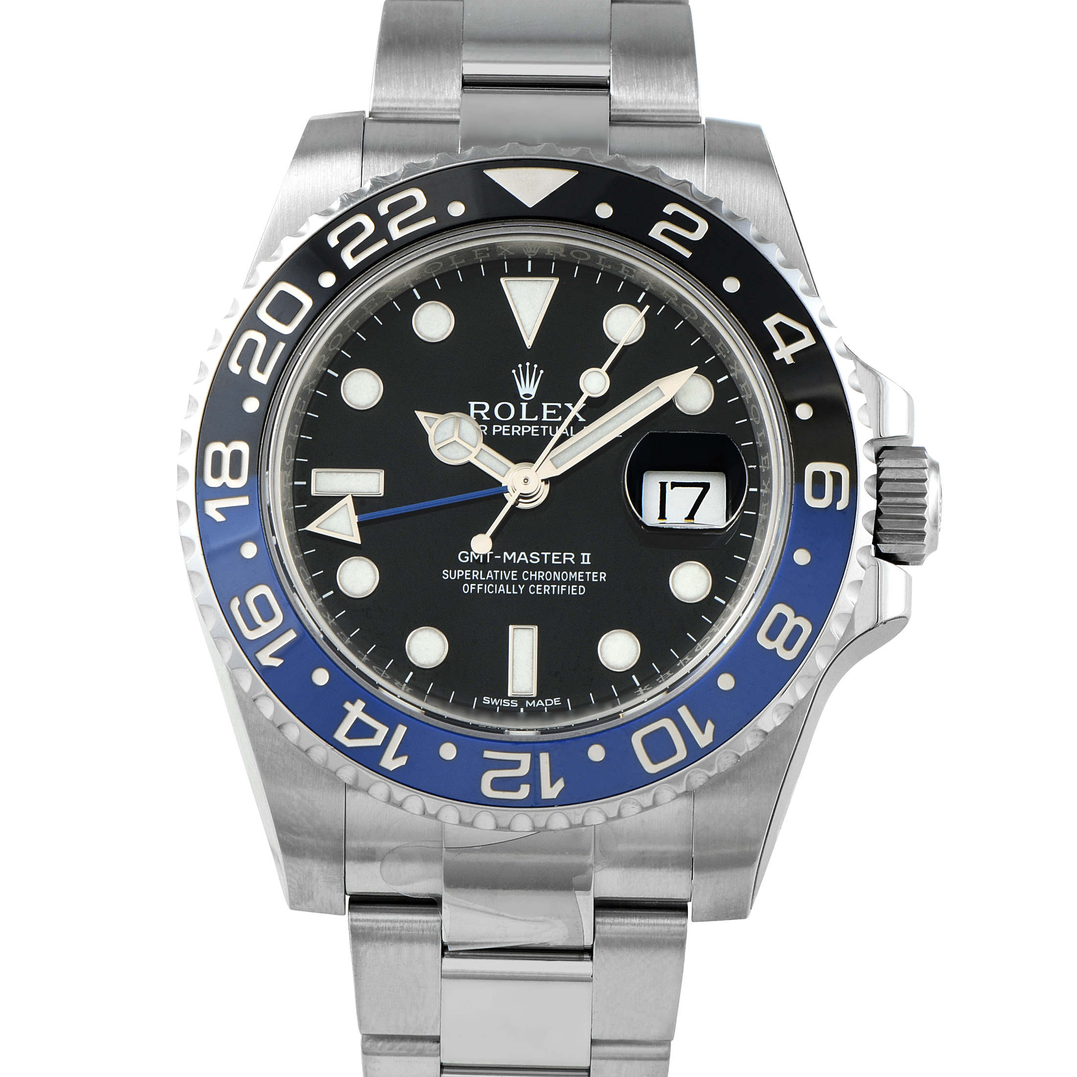 Rolex GMT-Master II Batman Steel Oyster Watch 116710BLNR