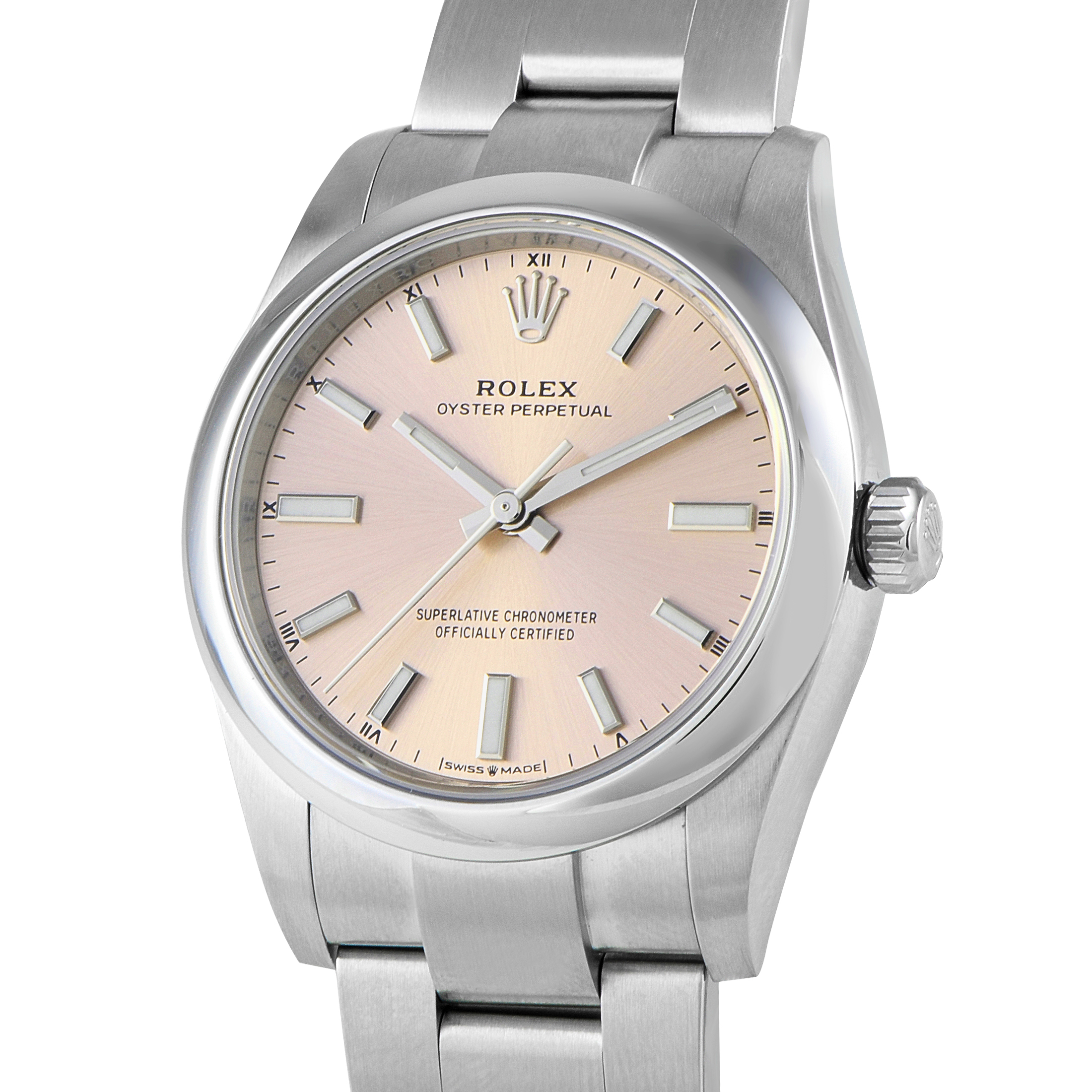 Rolex Oyster Perpetual 34 Pink Dial Steel Watch 124200 - Image 2