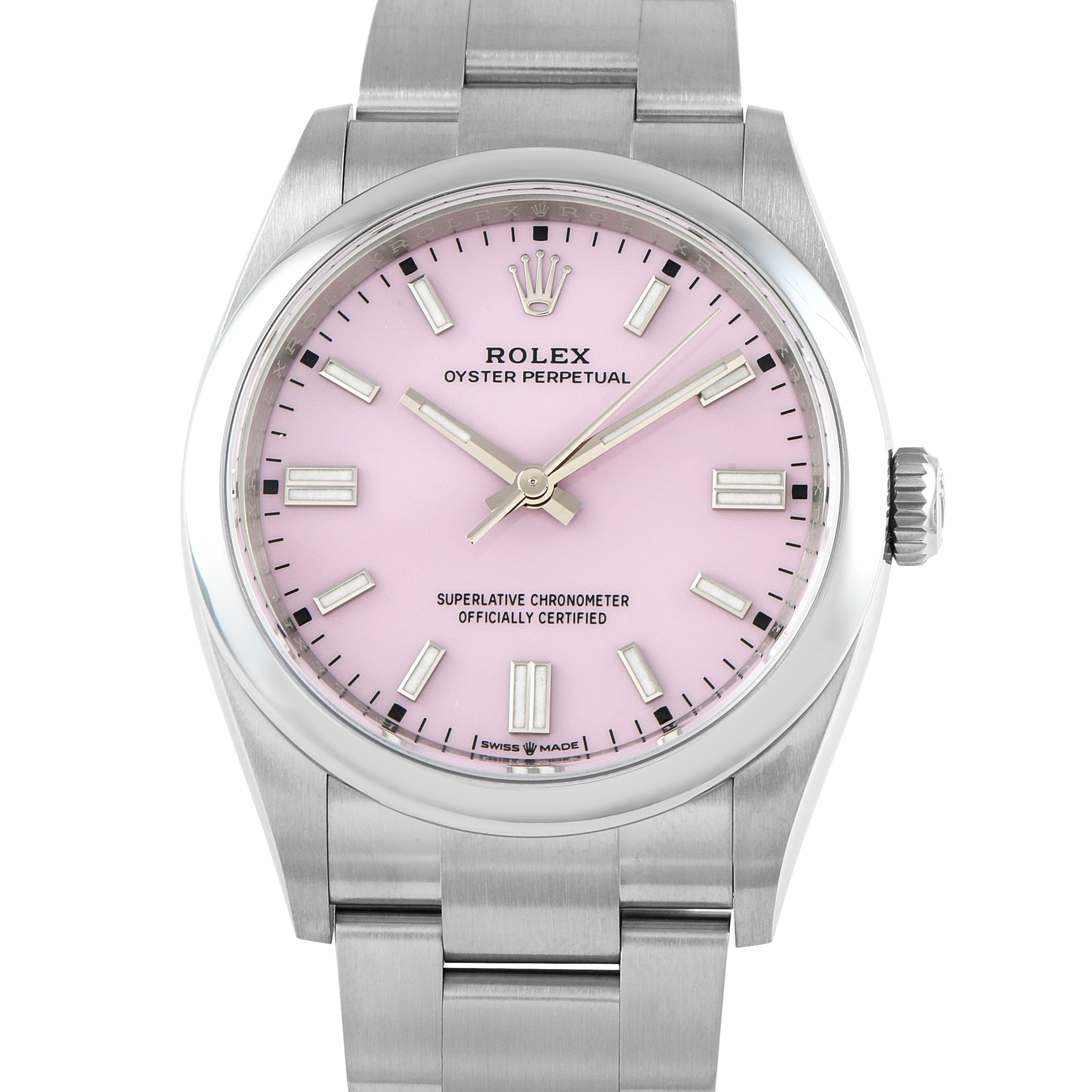 Rolex Oyster Perpetual 36 Candy Pink Steel Watch 126000
