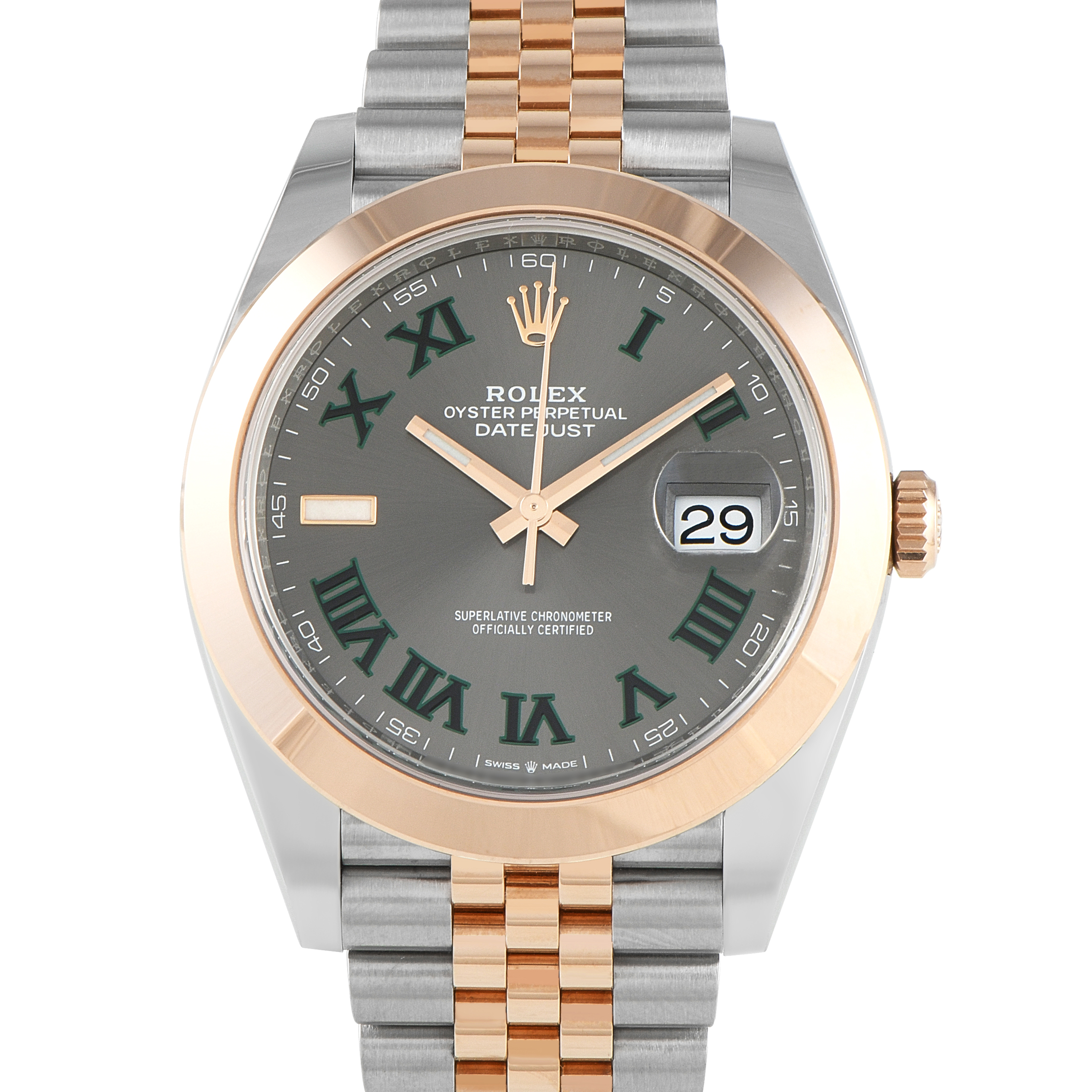 Rolex Datejust 41 Wimbledon Dial Two-Tone Jubilee Watch 126301