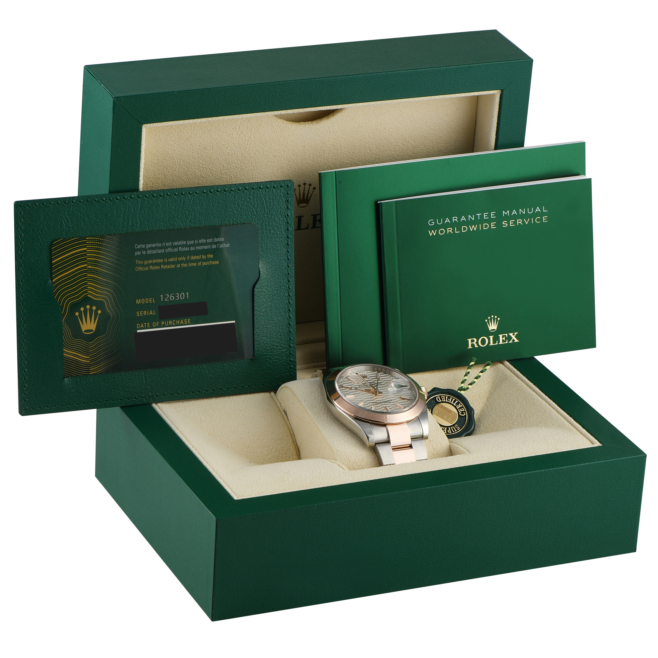 Rolex Datejust 41 Fluted Silver Dial Steel and Everose Gold Oyster Watch 126301 - Image 5