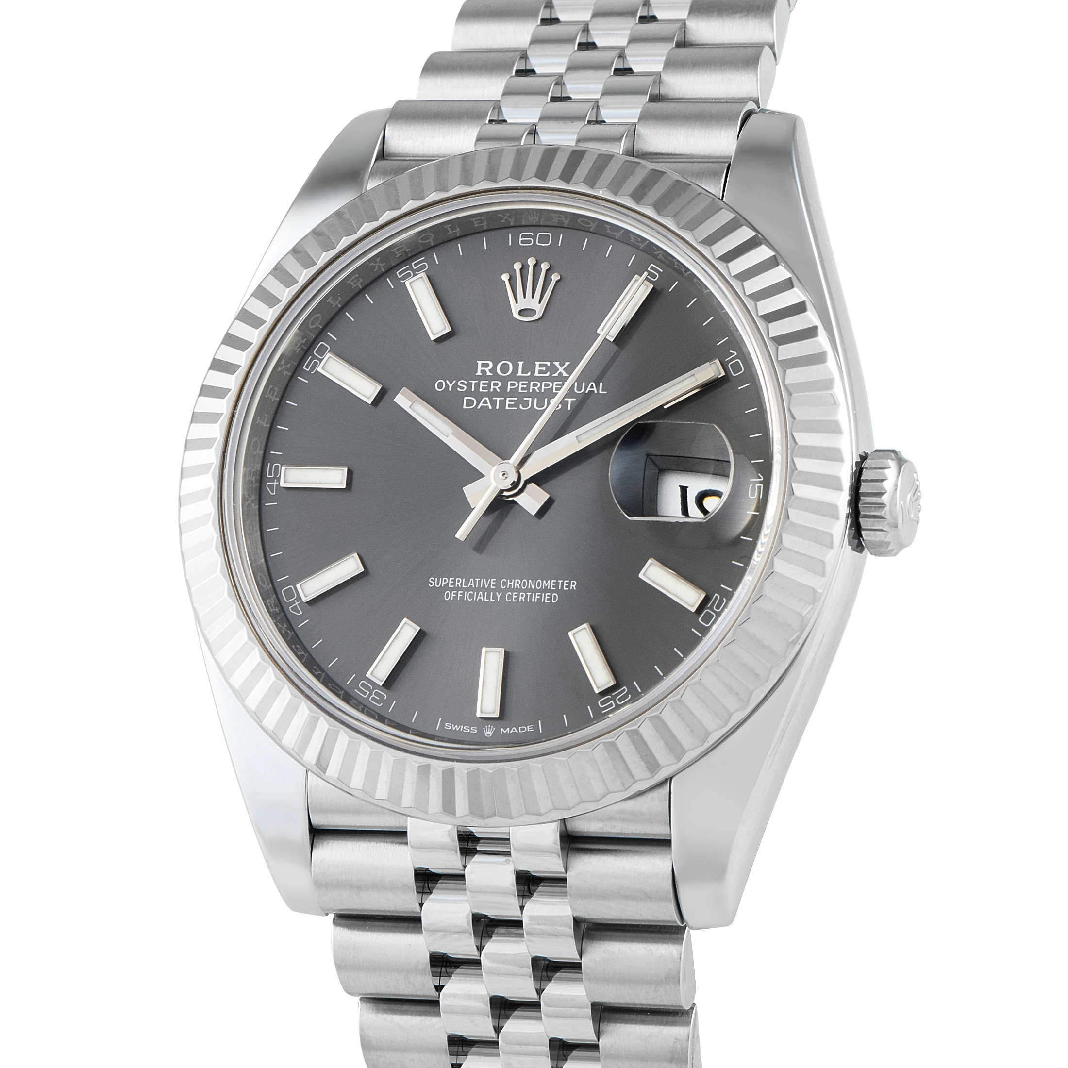 Rolex Datejust 41 Slate Dial Steel Jubilee Watch 126334 - Image 2