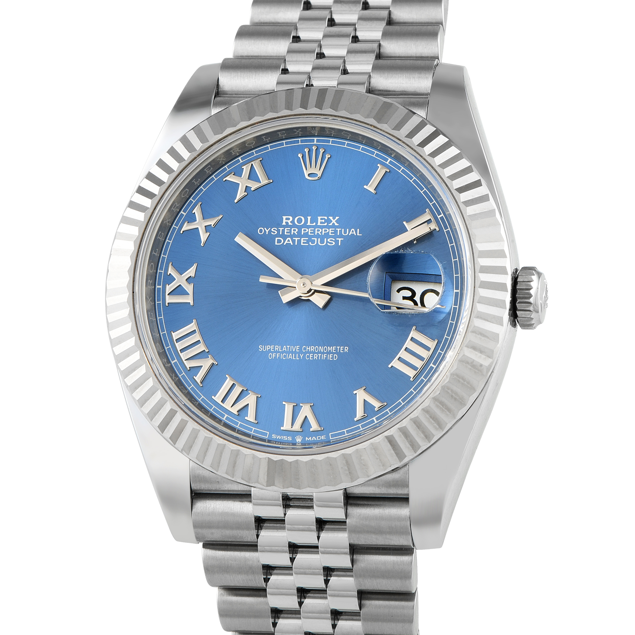 Rolex Datejust 41 Blue Roman Dial Jubilee Watch 126334 - Image 2