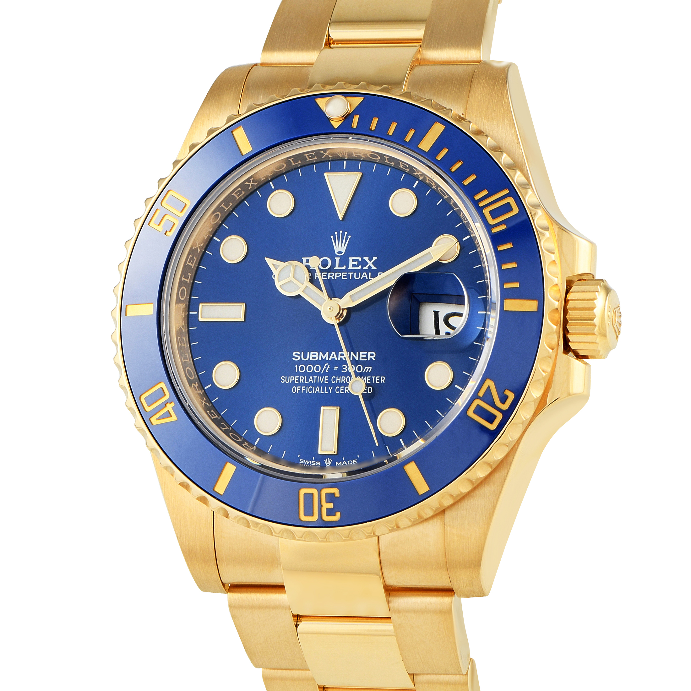 Rolex Submariner Date Blue Dial Yellow Gold Watch 126618LB - Image 2