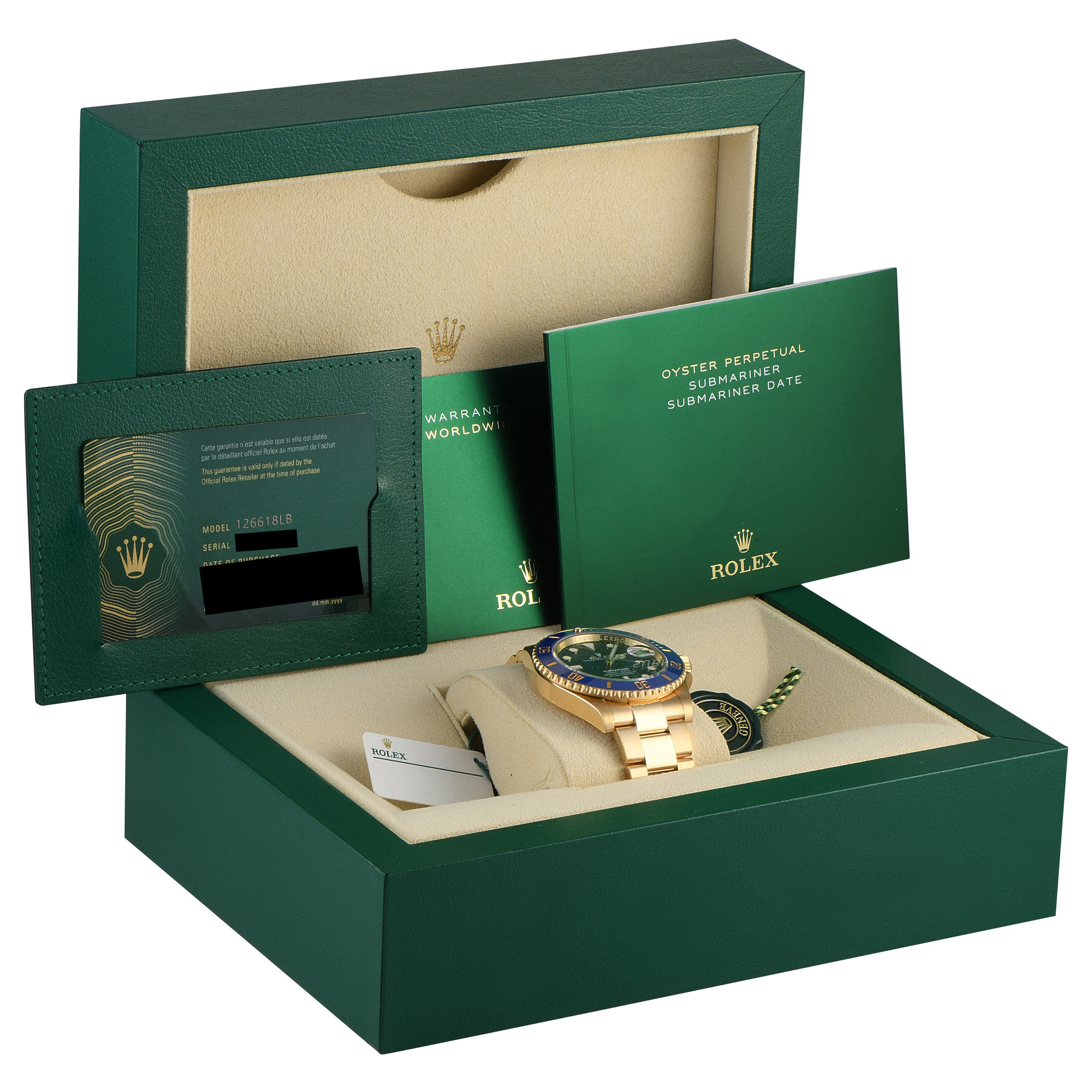 Rolex Submariner Date Blue Dial Yellow Gold Watch 126618LB - Image 5
