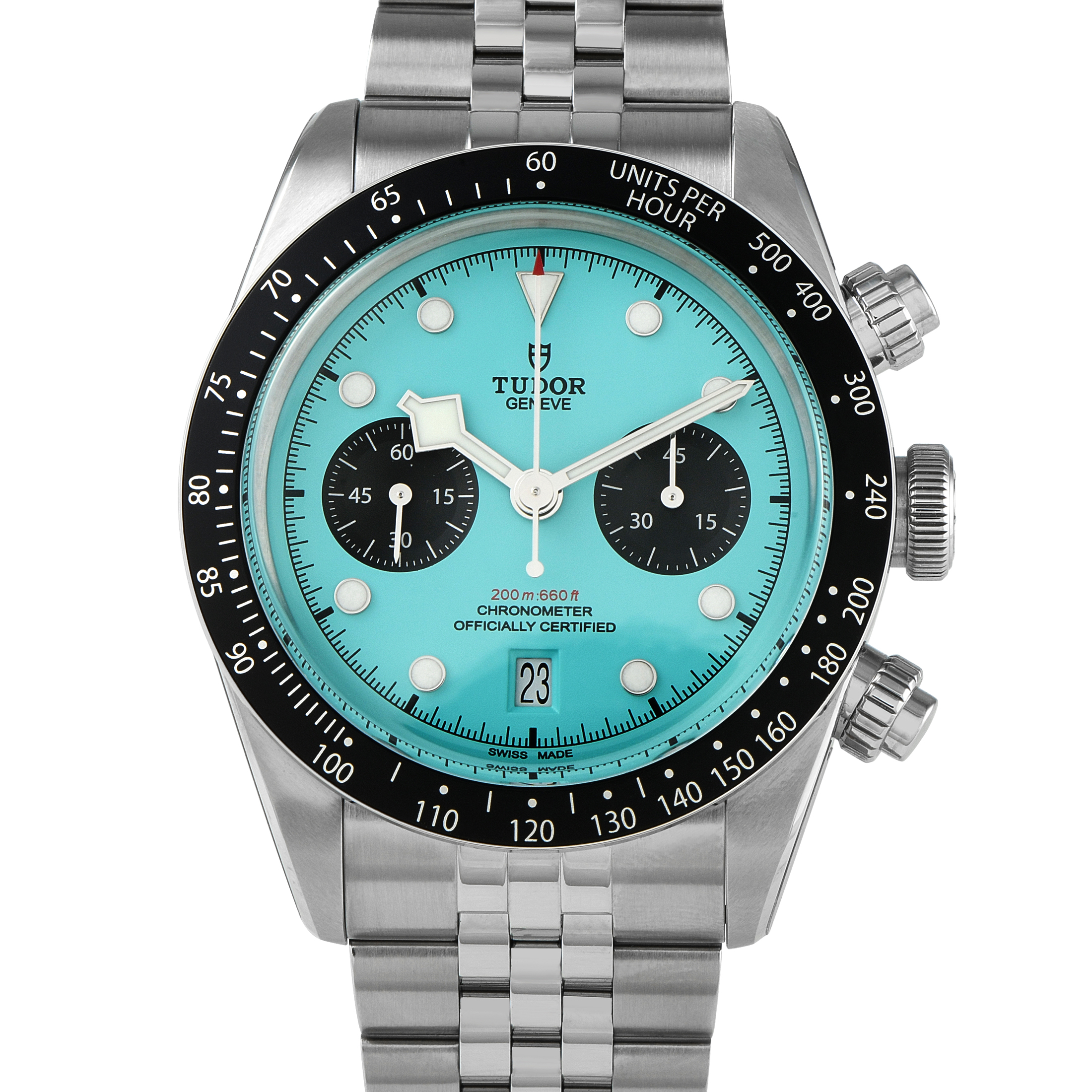 Tudor Black Bay Chrono Turquoise Dial Steel Watch 79360N-024
