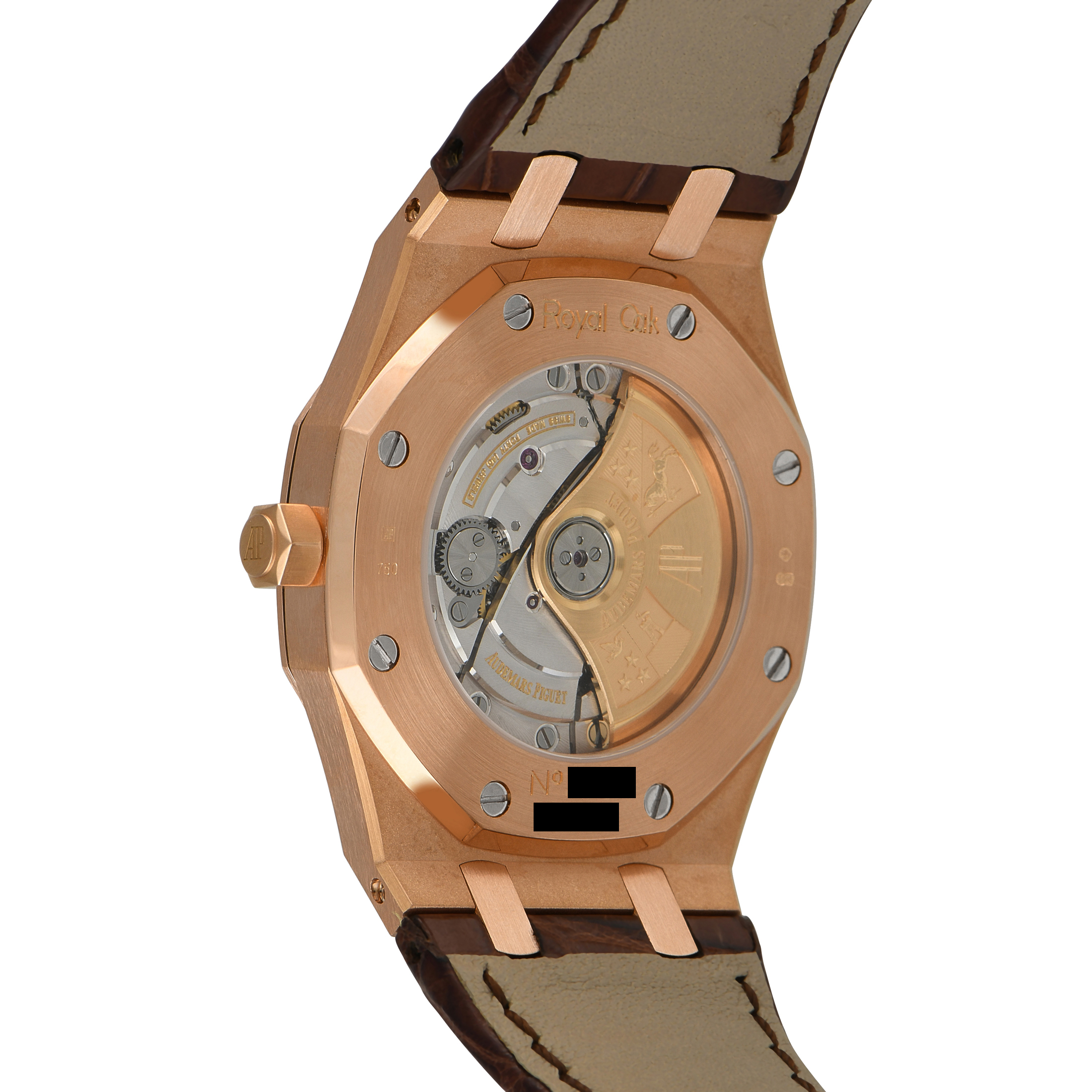 Audemars Piguet Royal Oak White Dial Rose Gold Watch 15300or - Image 3