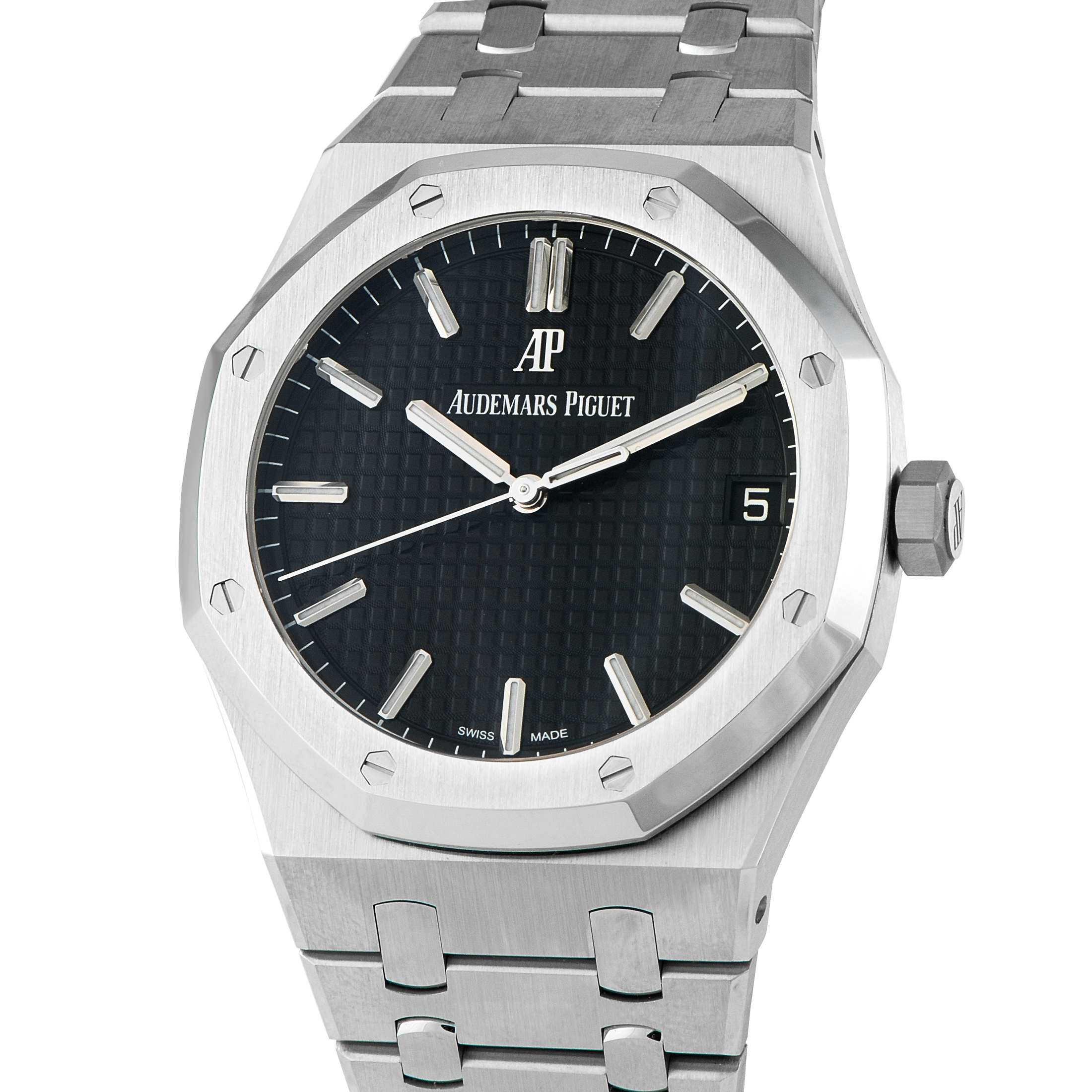 Audemars Piguet Royal Oak Black Dial Steel Watch 15500ST.OO.1220ST.03 - Image 2