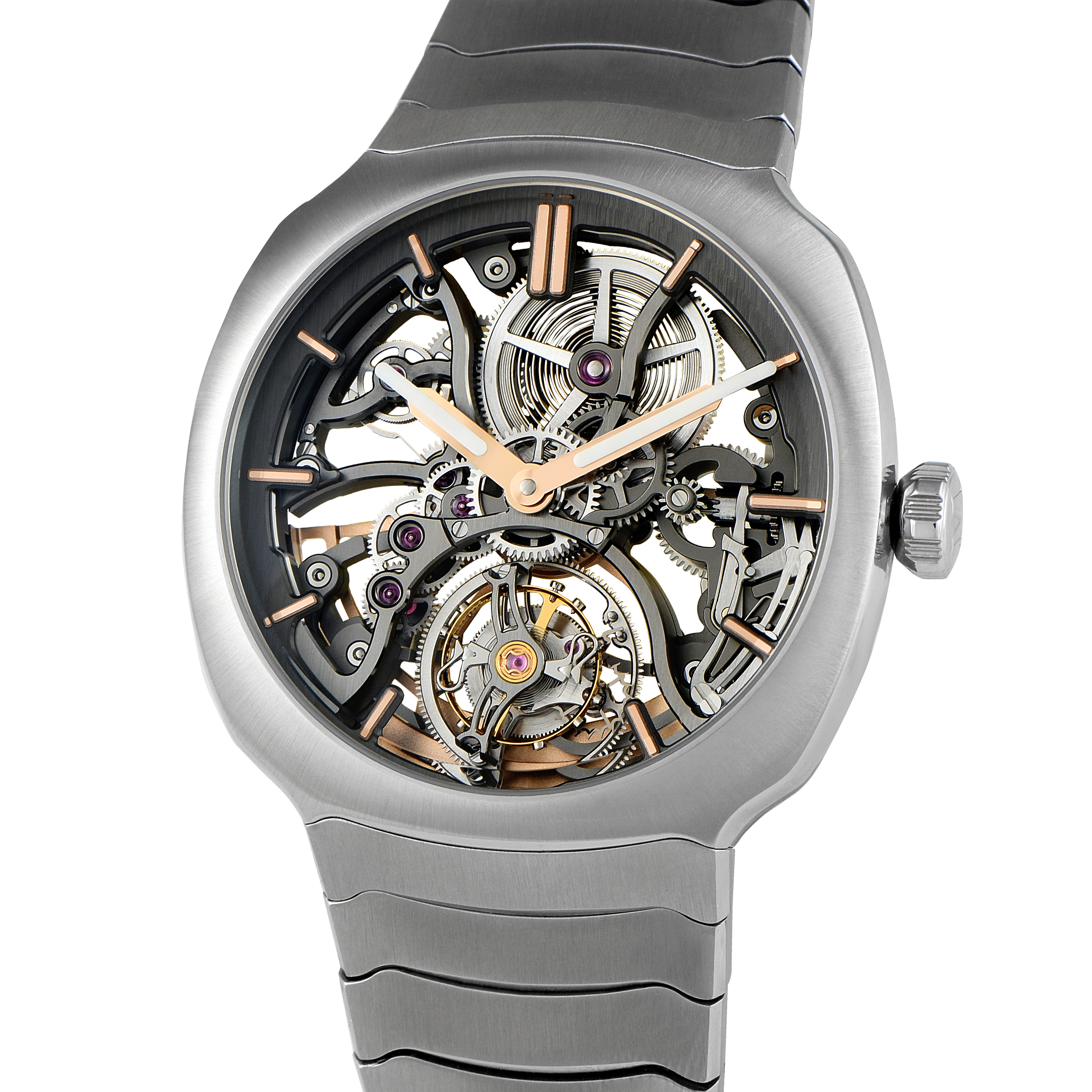 H. Moser & Cie Streamliner Tourbillon Skeleton Steel Watch 6814-1200 - Image 2