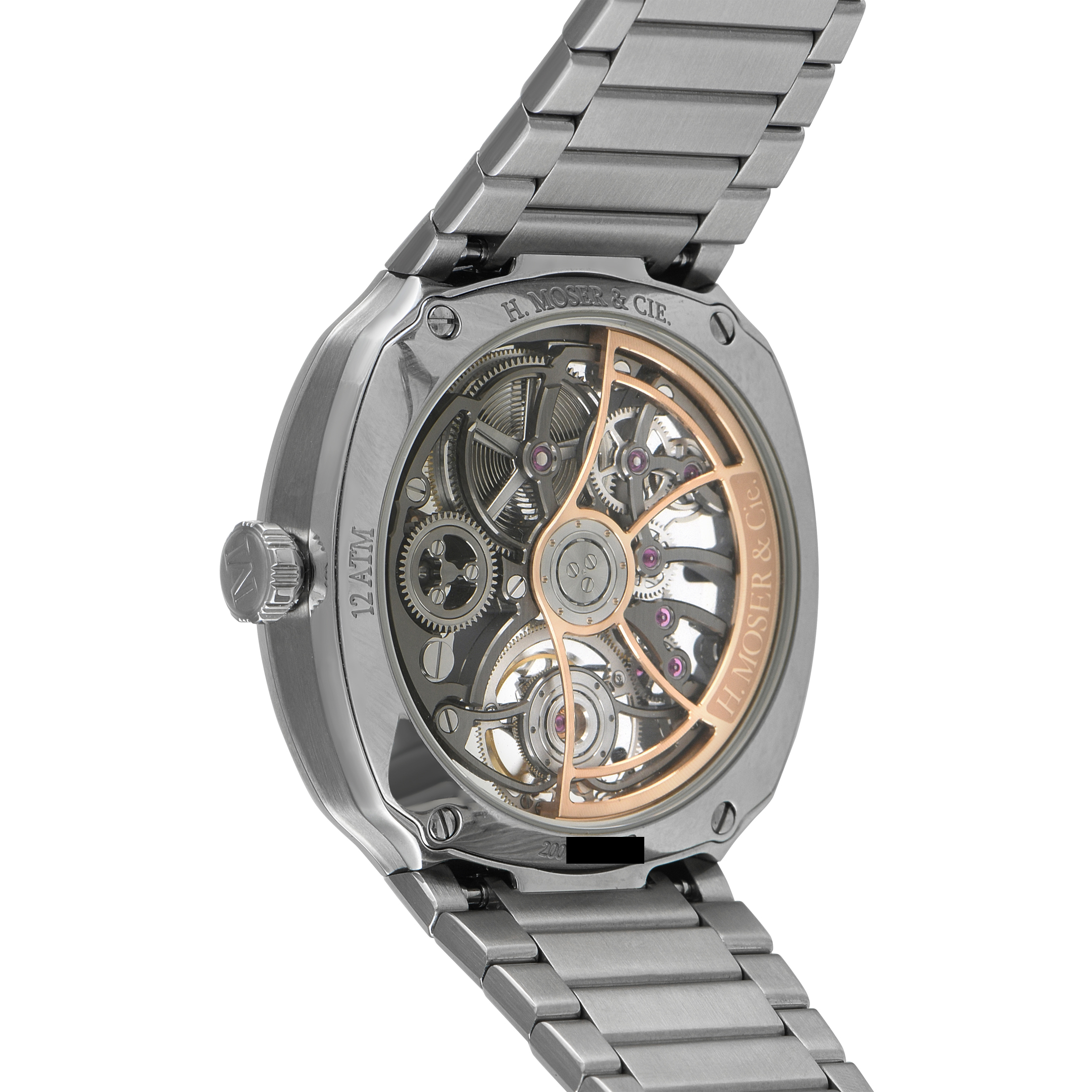 H. Moser & Cie Streamliner Tourbillon Skeleton Steel Watch 6814-1200 - Image 3