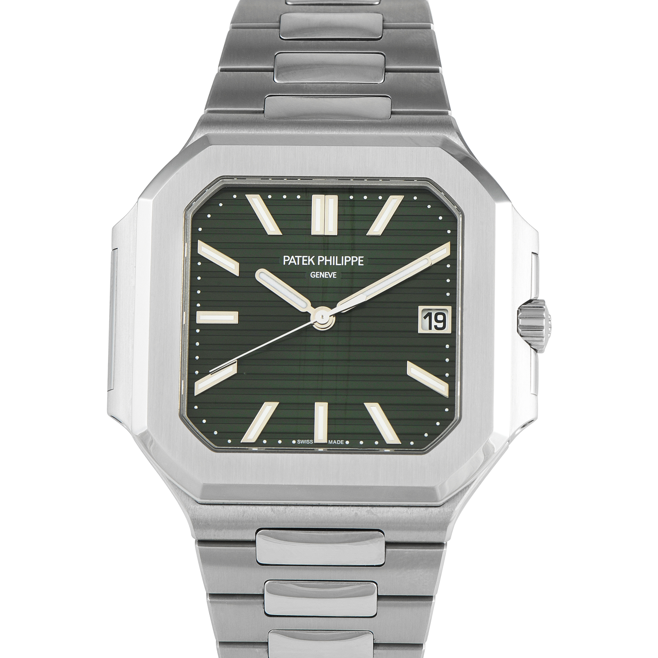 Patek Philippe Cubitus Olive Green Dial Steel Watch 5821/1A-001