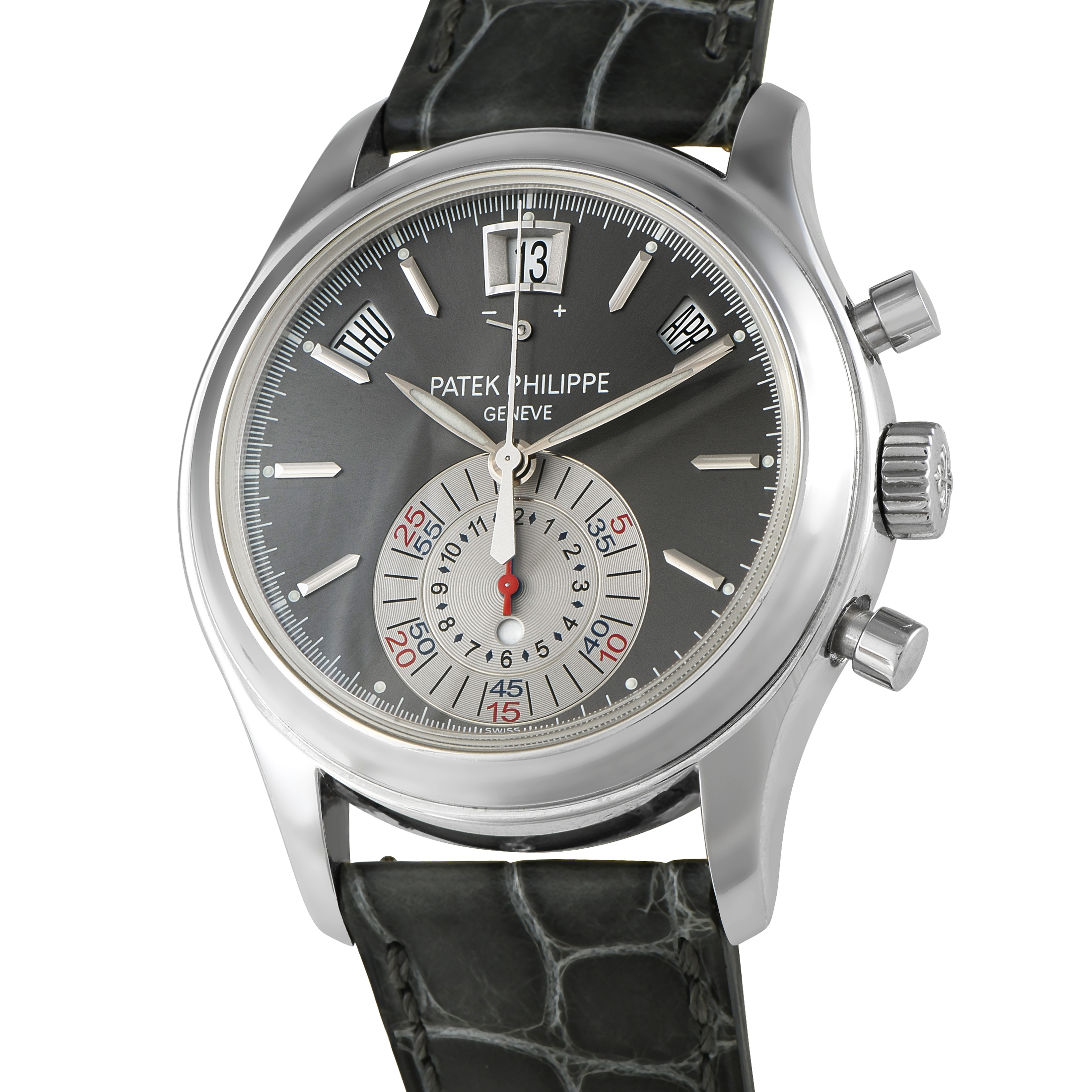 Patek Philippe Annual Calendar Chronograph Platinum Watch 5960P-001 - Image 2