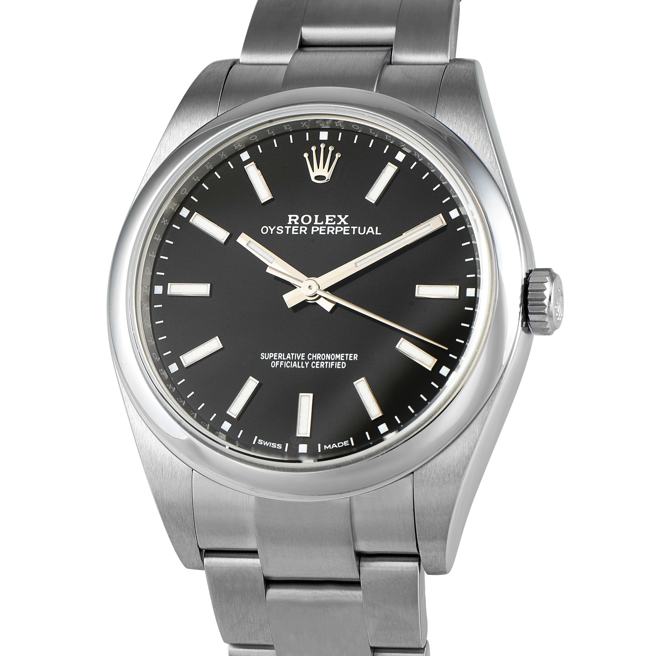Rolex Oyster Perpetual 39 Black Dial Steel Watch 114300 - Image 2