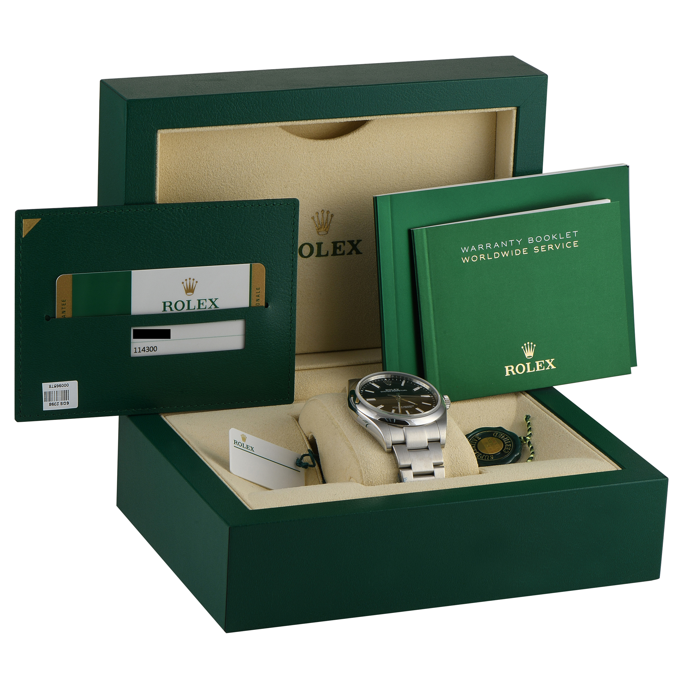 Rolex Oyster Perpetual 39 Black Dial Steel Watch 114300 - Image 5