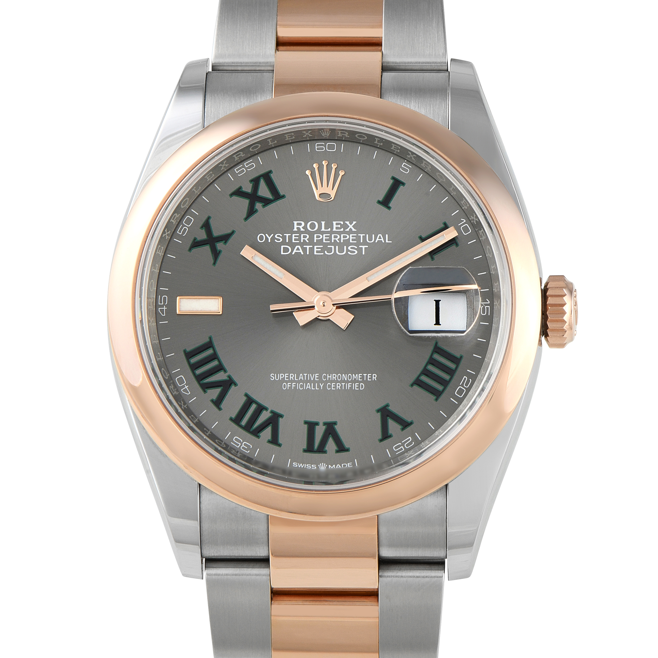 Rolex Datejust 36 Wimbledon Dial Two-Tone Oyster Watch 126201