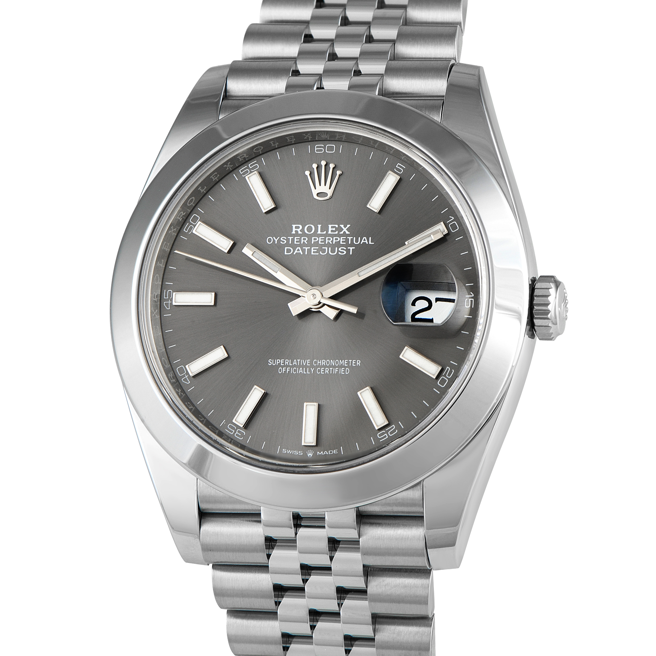 Rolex Datejust 41 Slate Dial Steel Jubilee Watch 126300 - Image 2