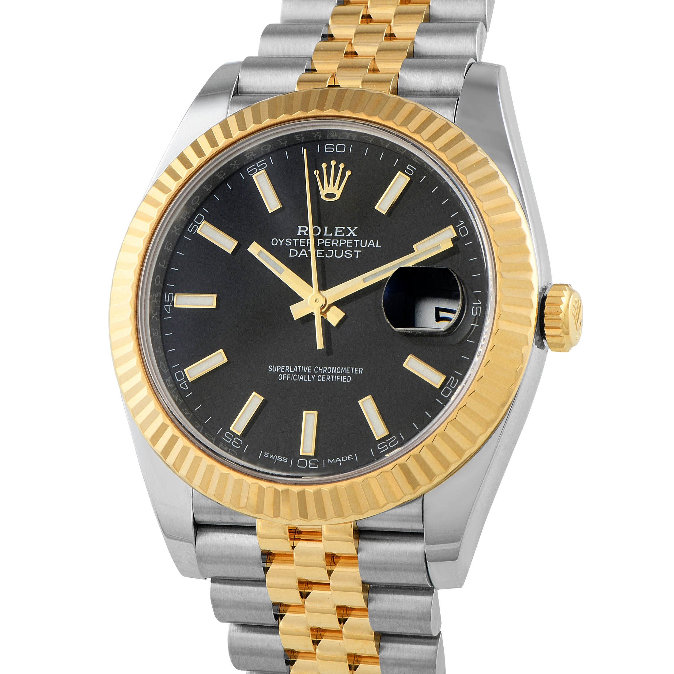 Rolex Datejust 41 Black Dial Two-Tone Jubilee Watch 126333 - Image 2