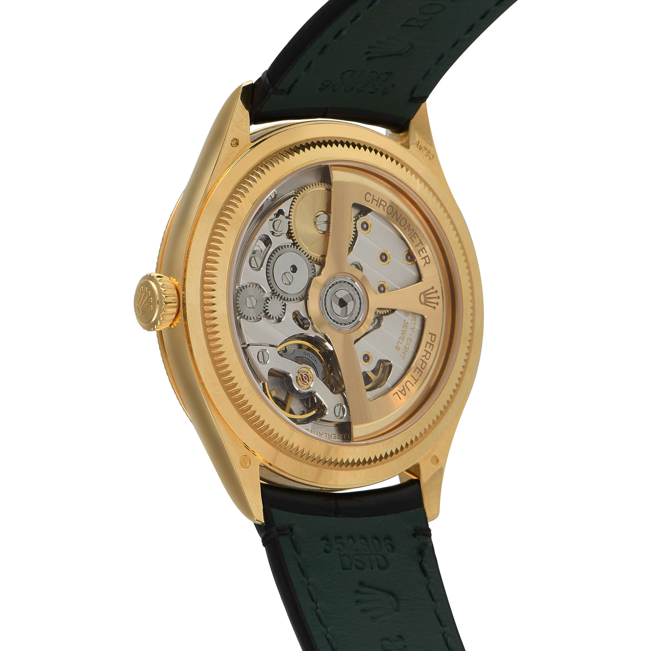 Rolex 1908 Black Dial Yellow Gold Watch 52508 - Image 3
