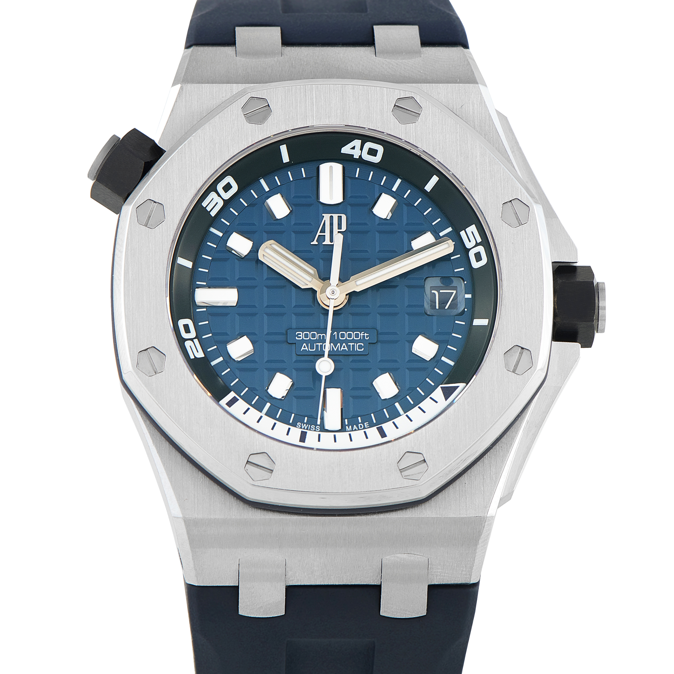 Audemars Piguet Royal Oak Offshore Diver Blue Dial Watch 15720ST