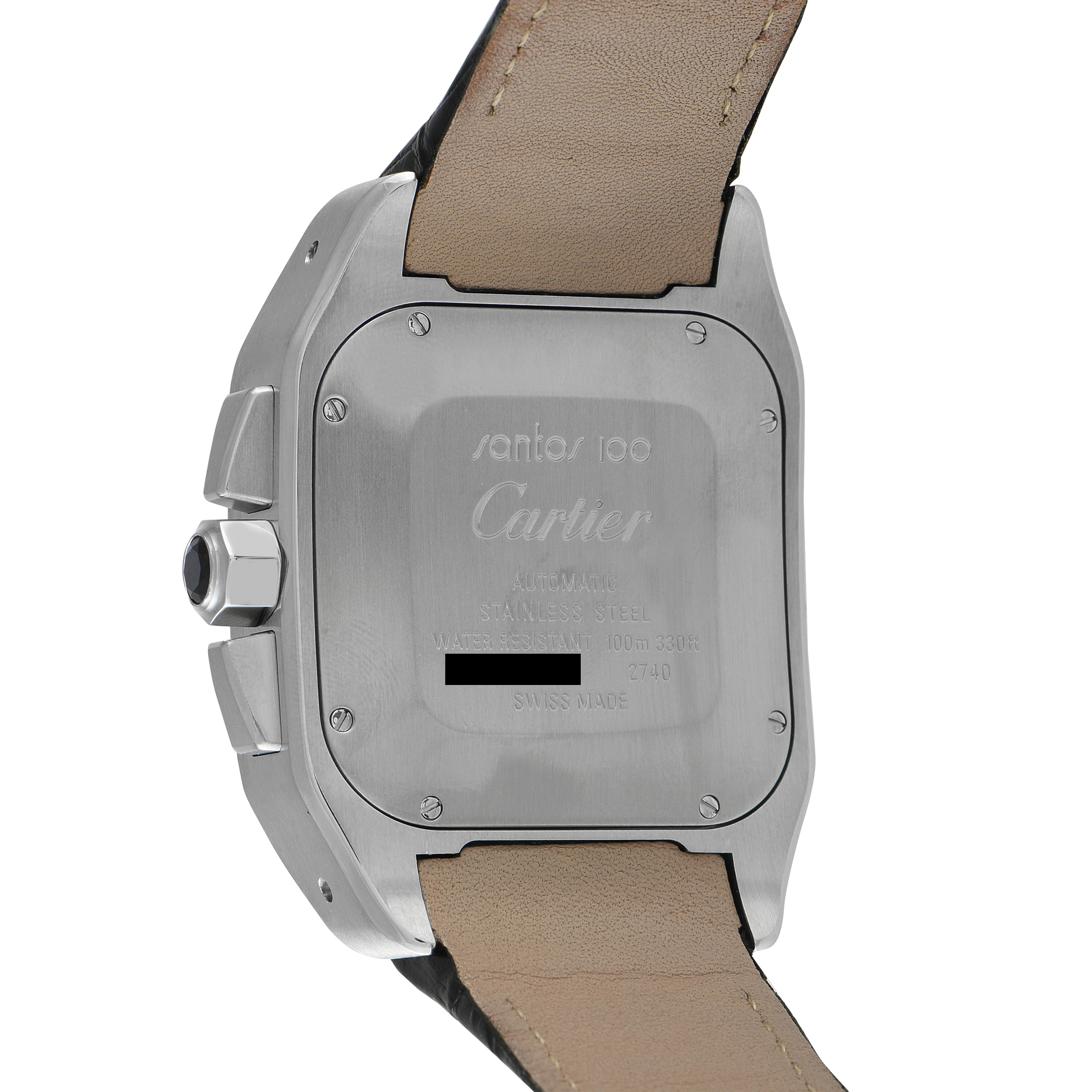 Cartier Santos 100 Xl Chronograph Steel Watch 2740 - Image 3