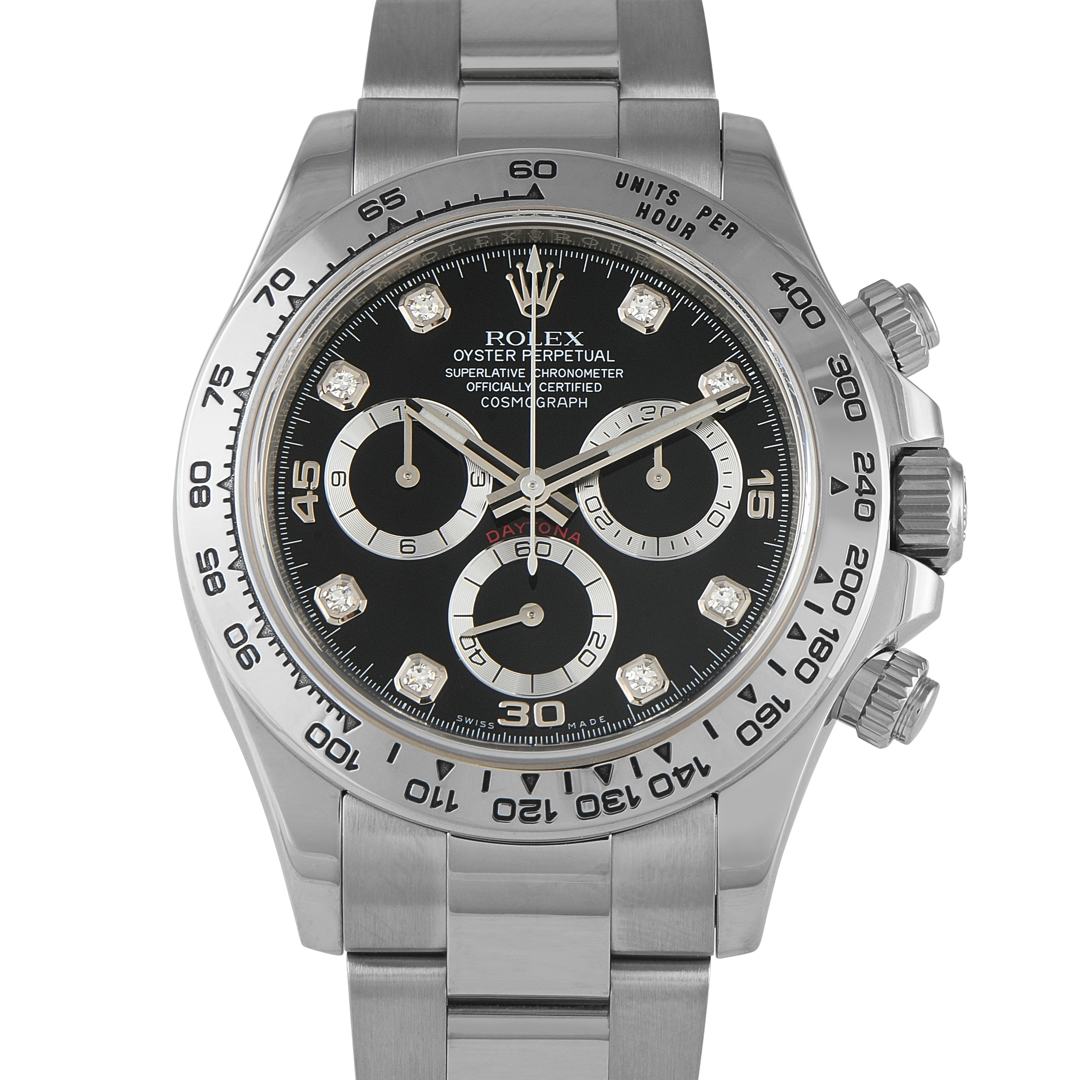 Rolex Daytona Diamond Dial White Gold Watch 116509