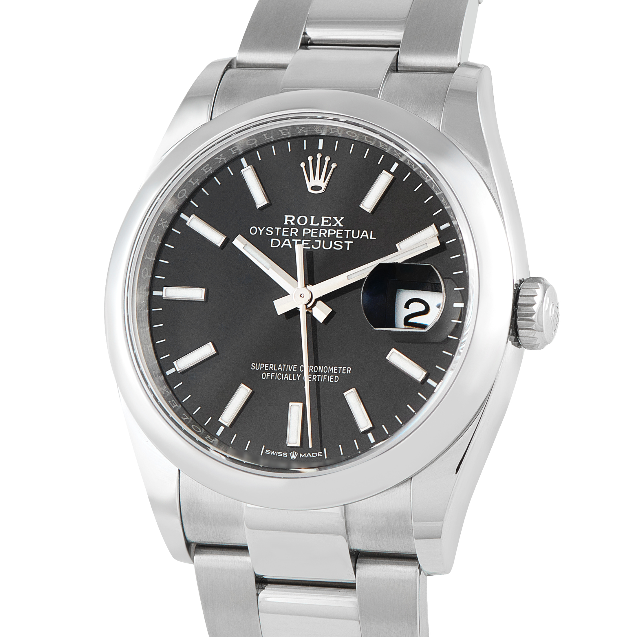 Rolex Datejust 36 Black Dial Steel Oyster Watch 126200 - Image 2