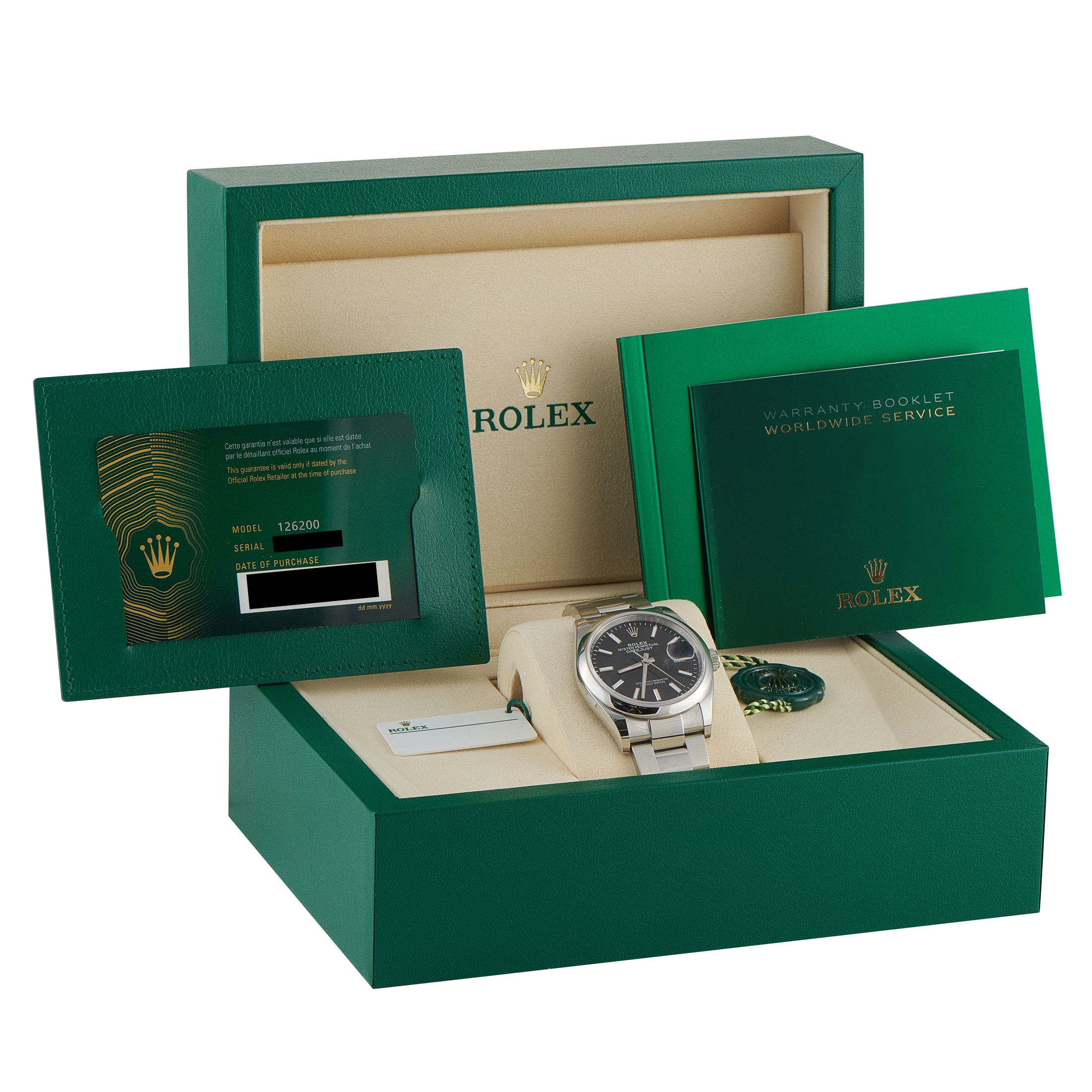 Rolex Datejust 36 Black Dial Steel Oyster Watch 126200 - Image 5