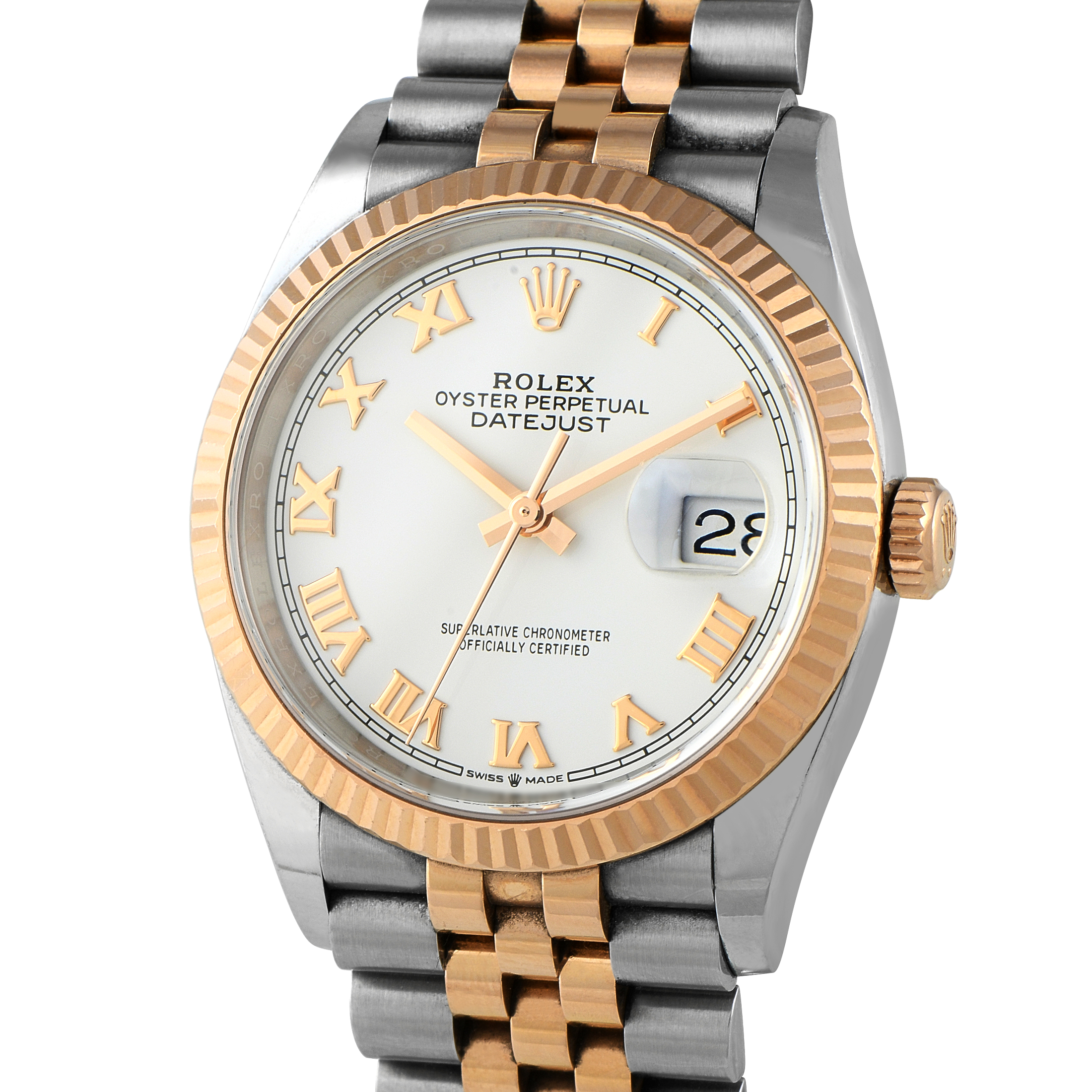 Rolex Datejust 36 White Roman Dial Two-Tone Jubilee Watch 126231 - Image 2