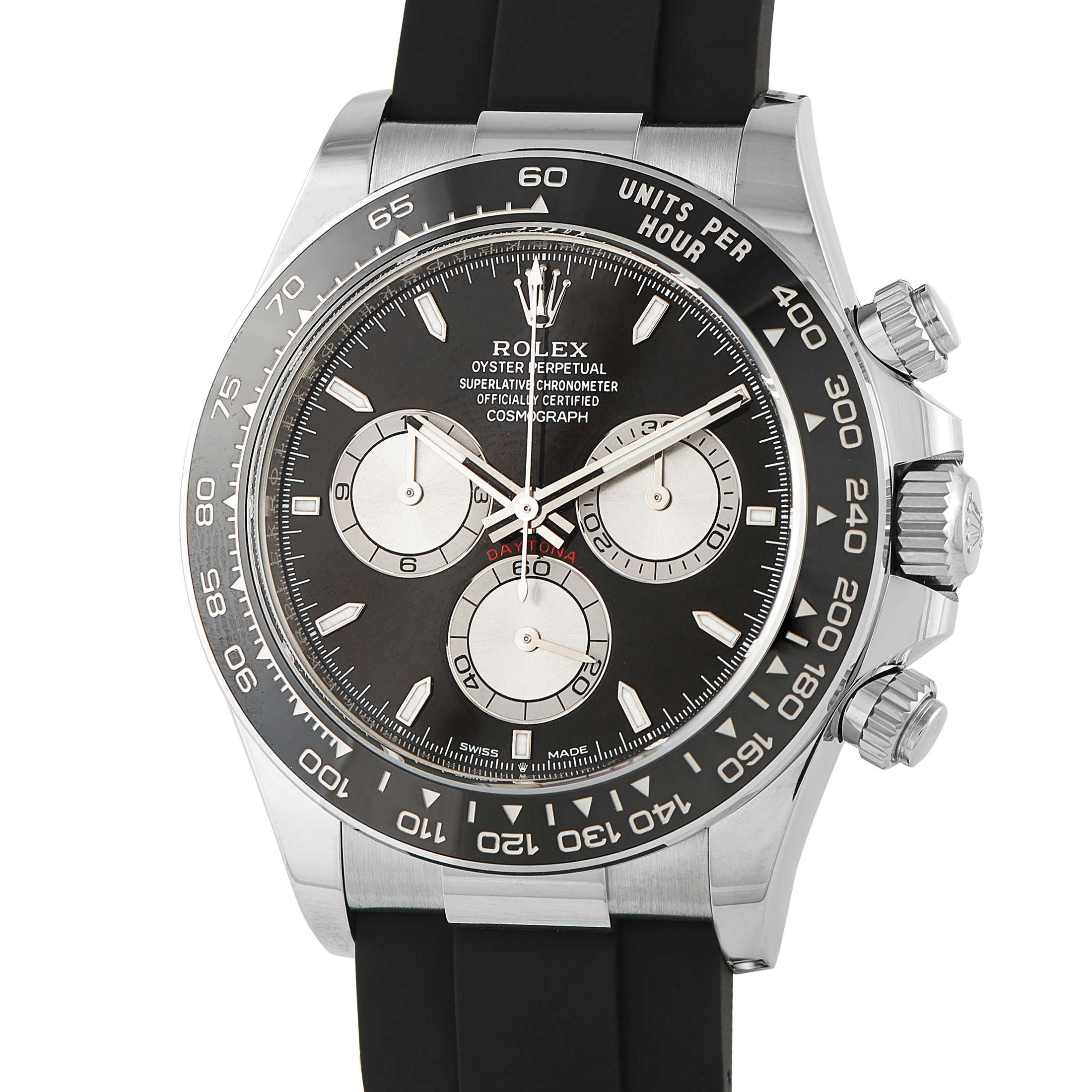 Rolex Daytona Black Dial White Gold Oysterflex Watch 126519LN - Image 2