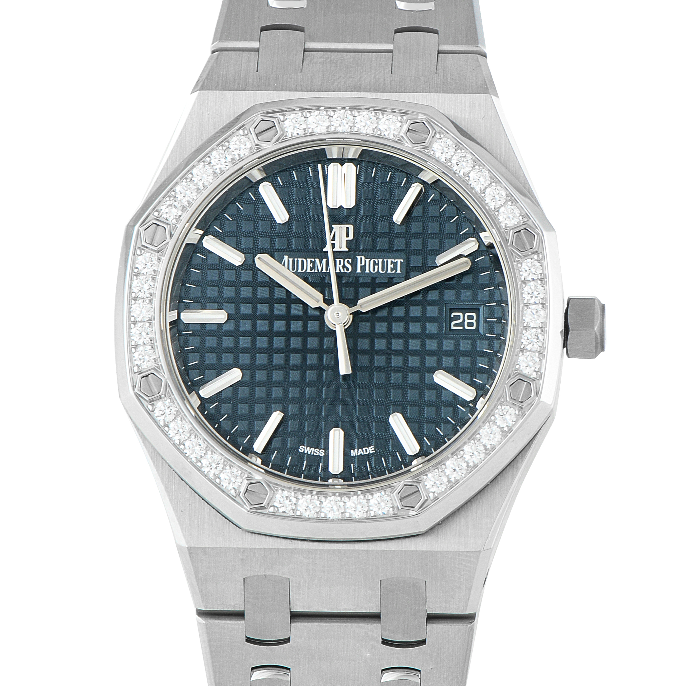 Audemars Piguet Royal Oak Diamond Bezel Steel Watch 77351ST.ZZ.1261ST.01