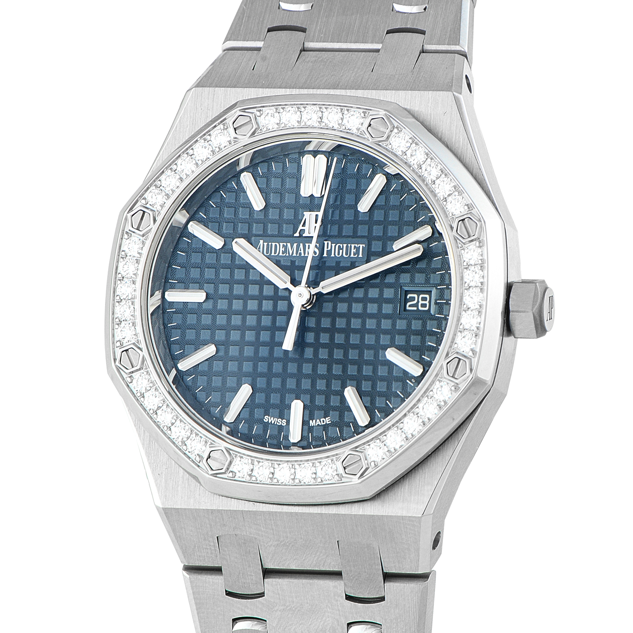 Audemars Piguet Royal Oak Diamond Bezel Steel Watch 77351ST.ZZ.1261ST.01 - Image 2