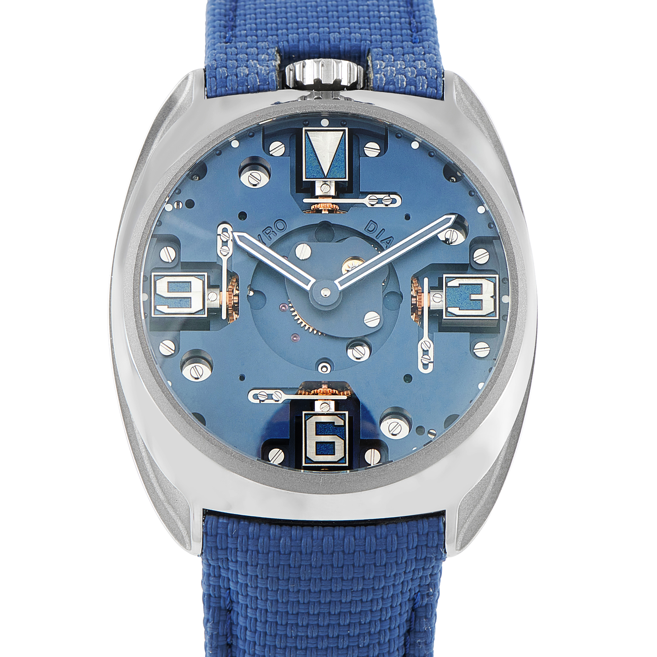 Byrne Gyro Dial MECA Titanium Watch 10075-80100-001 - 38 mm - Blue - -