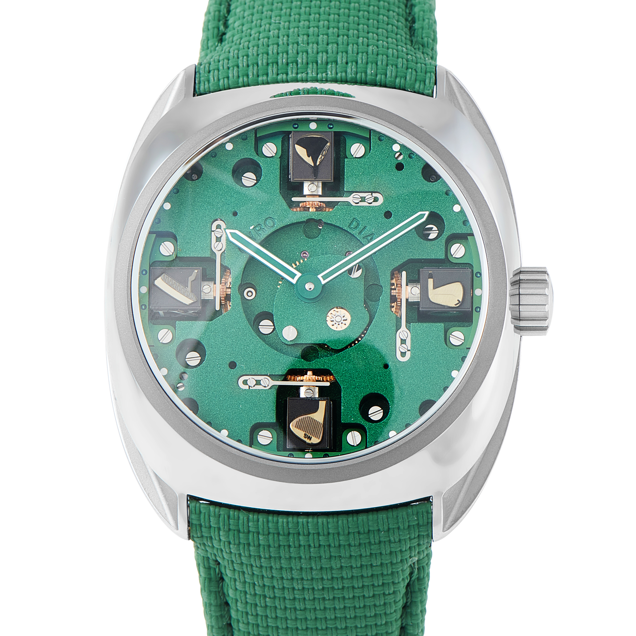 Byrne Gyro Dial Golf Edition Titanium Watch 10034-80100-225 - Image 4