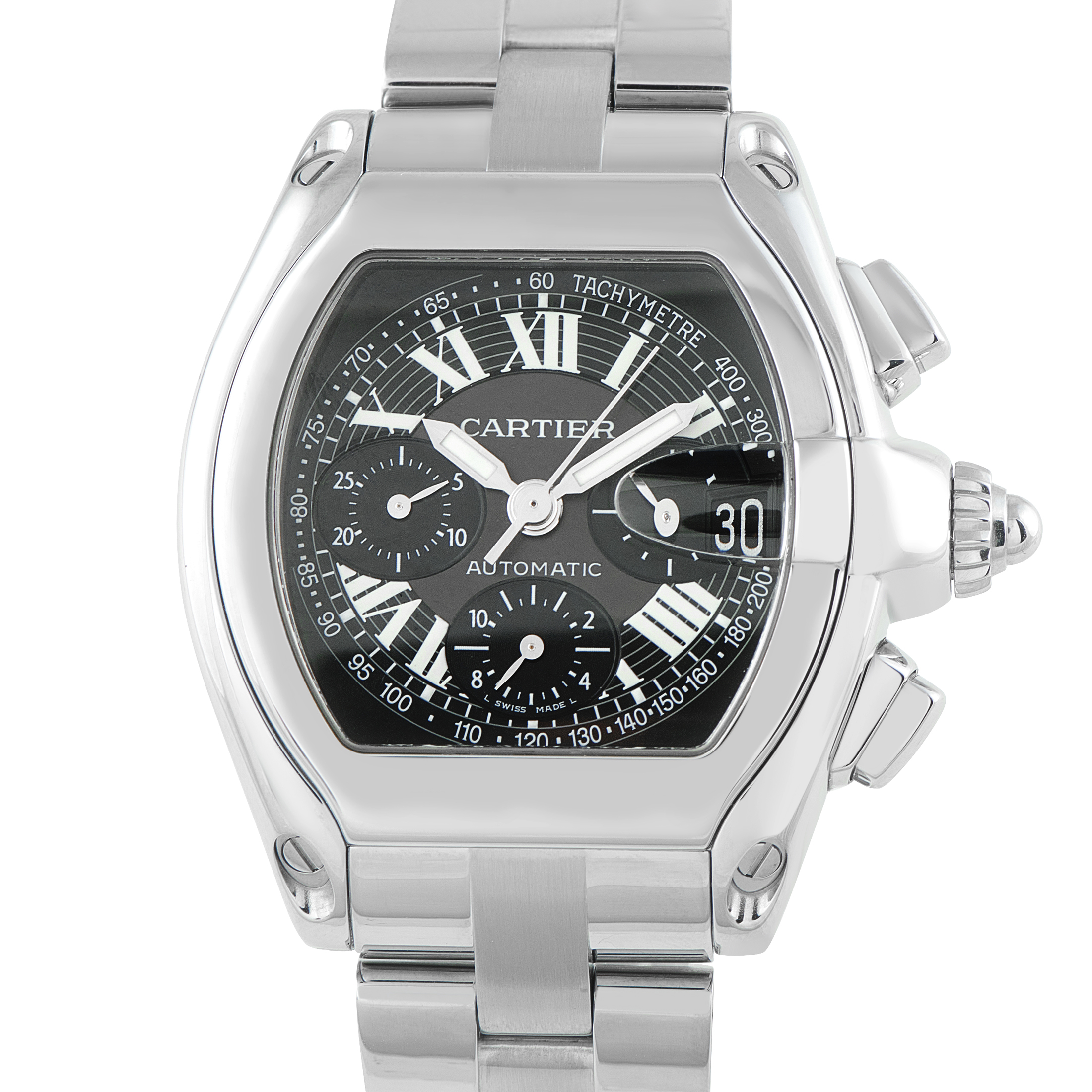 Cartier Roadster XL Chronograph Steel Watch W62020X6