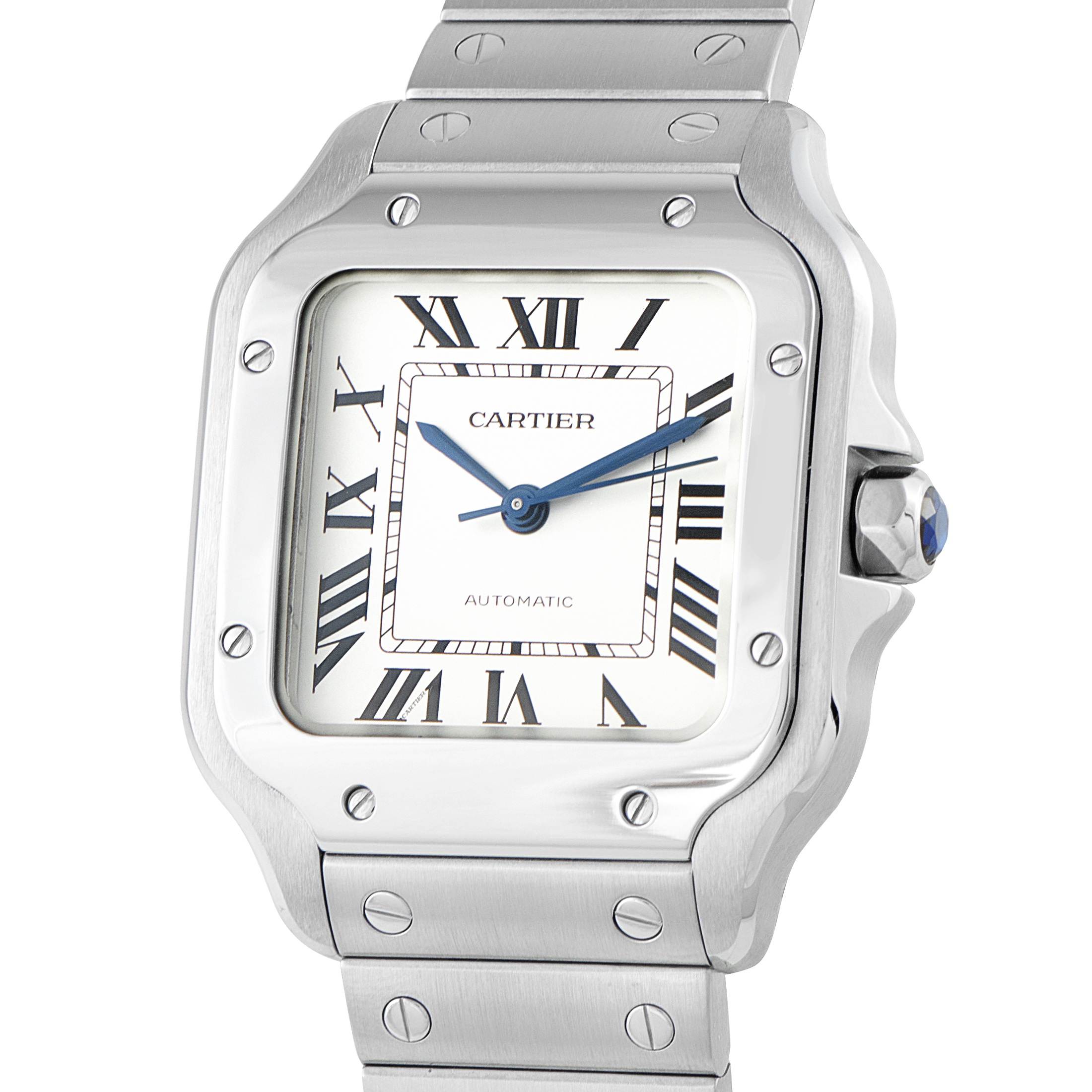 Cartier Santos Medium Model Steel Watch WSSA0029 - Image 2