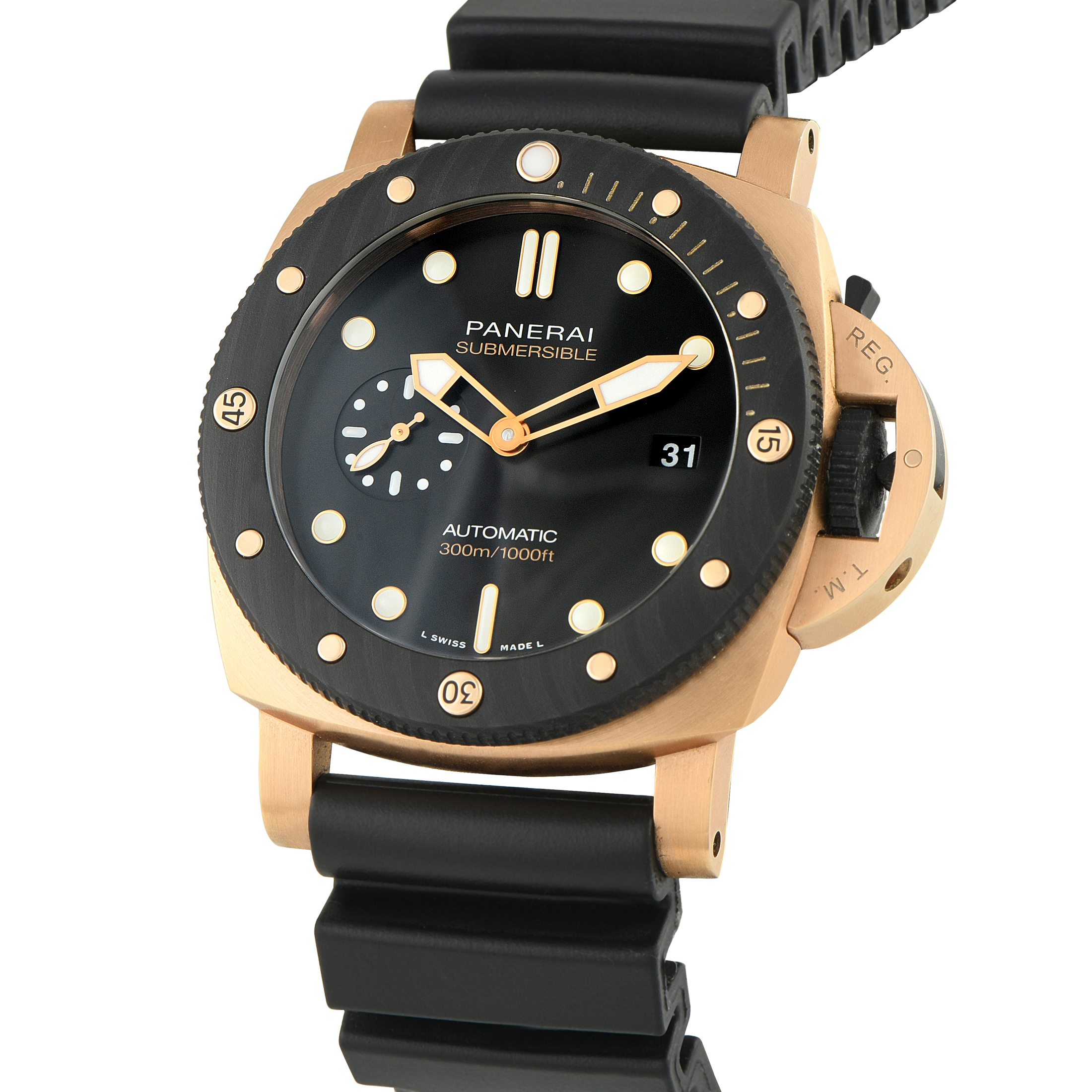 Officine Panerai Luminor Submersible Goldtech OroCarbo Watch Pam01070 - Image 2