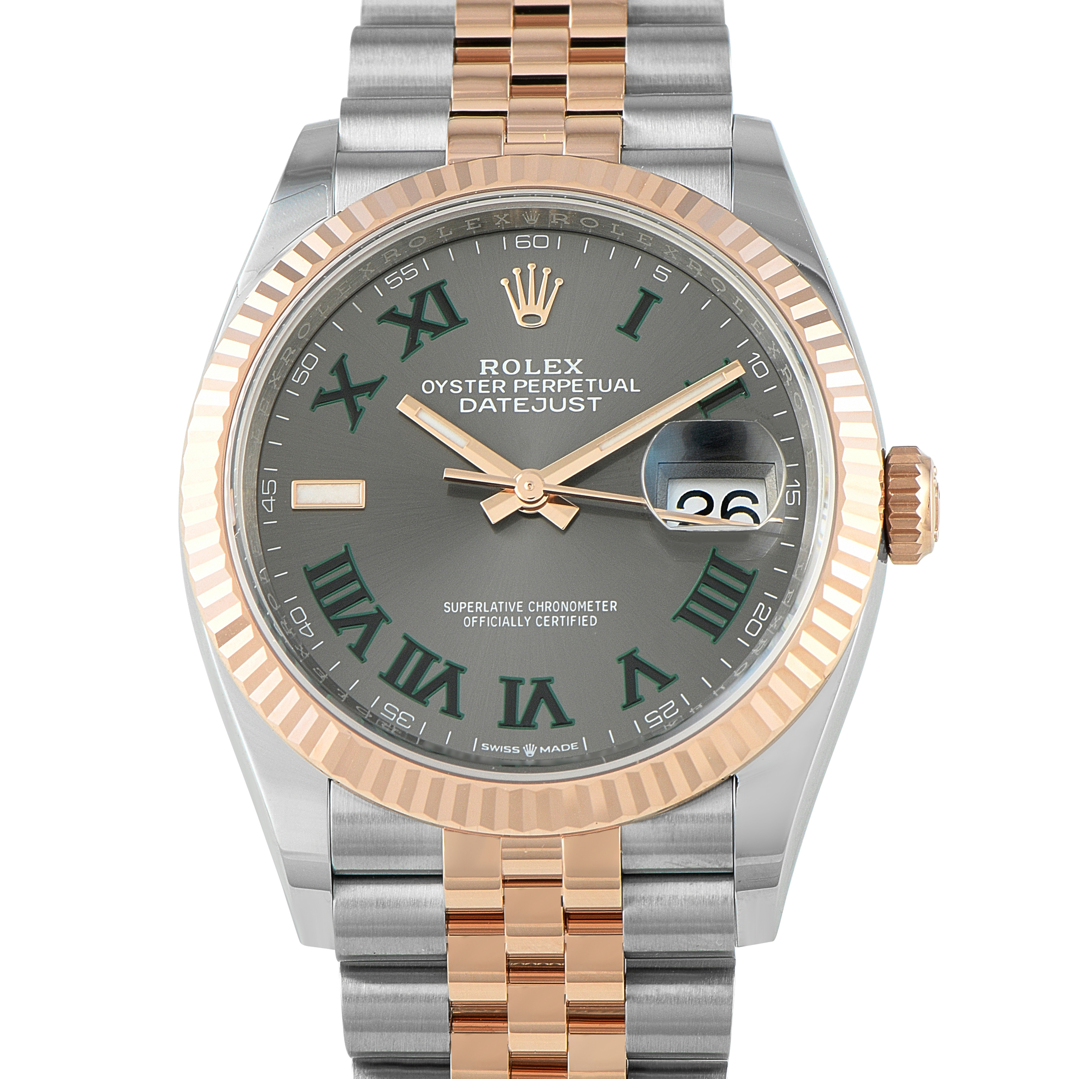 Rolex Datejust 36 Wimbledon Dial Two-Tone Jubilee Watch 126231