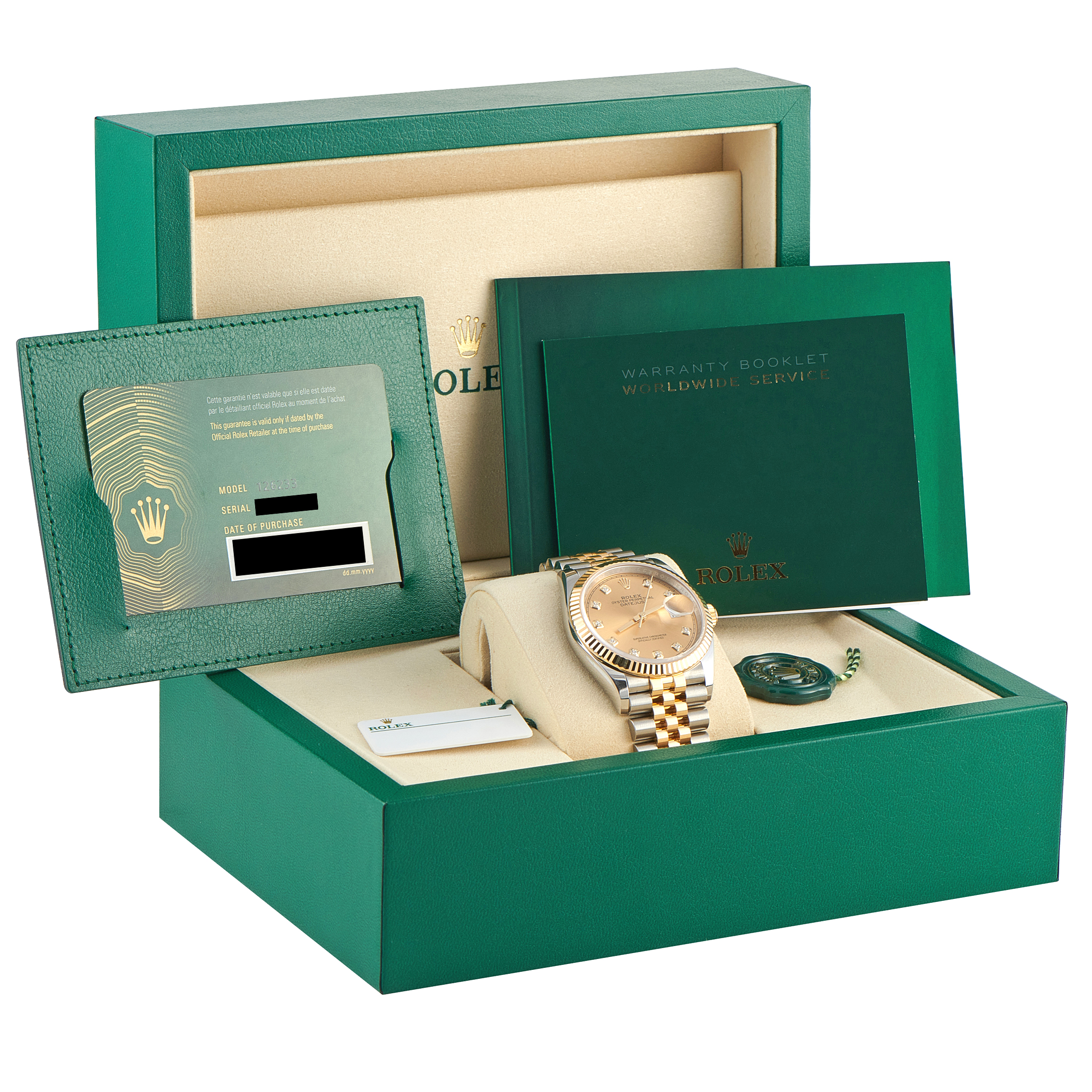 Rolex Datejust 36 Champagne Diamond Dial Two-Tone Jubilee Watch 126233 - Image 5