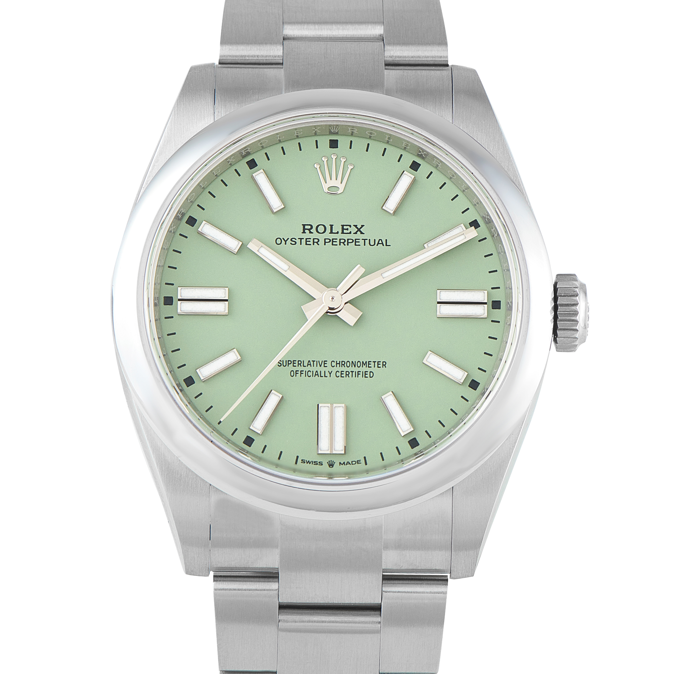 Rolex Oyster Perpetual 41 Pistachio Dial Steel Watch 134300-0006