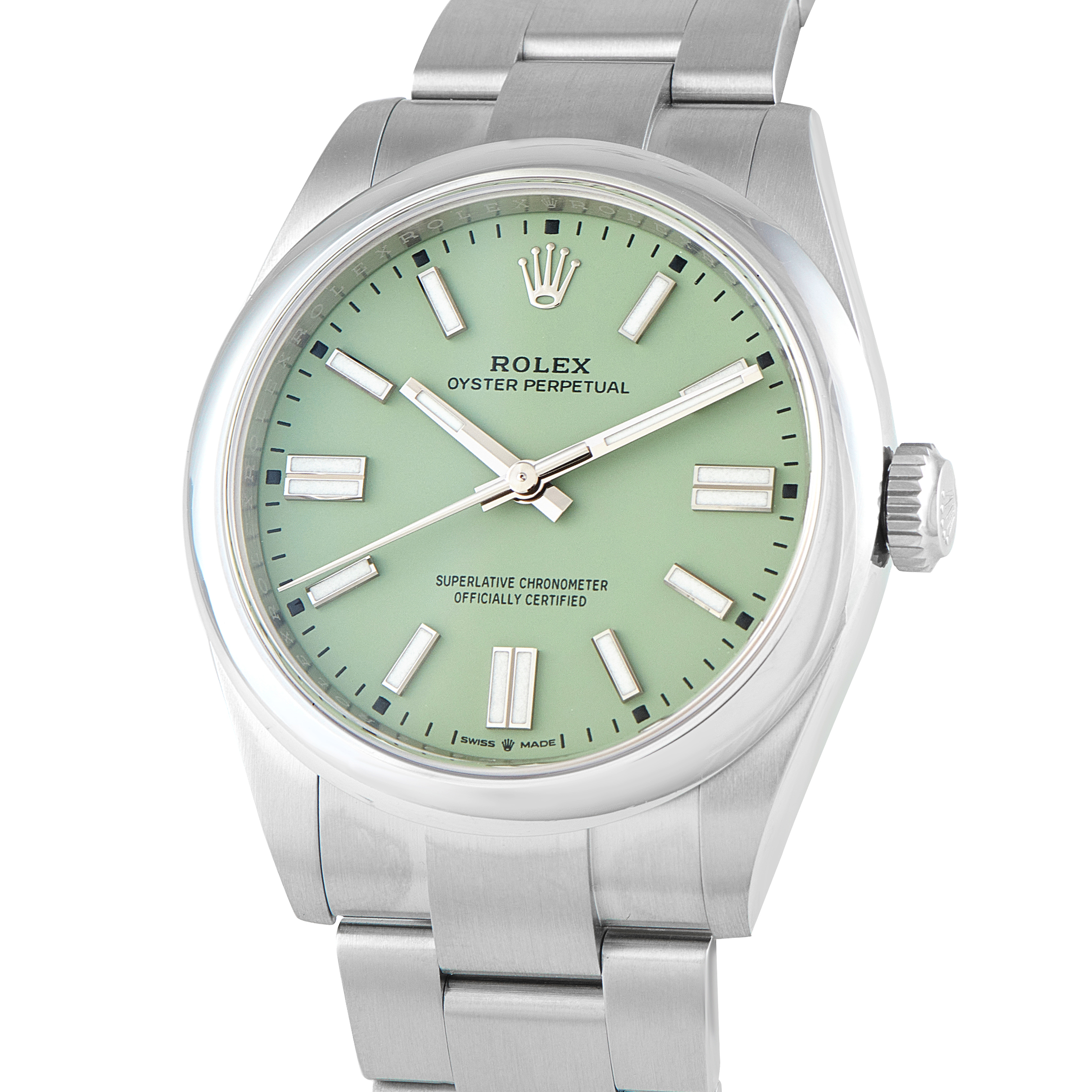 Rolex Oyster Perpetual 41 Pistachio Dial Steel Watch 134300-0006 - Image 2