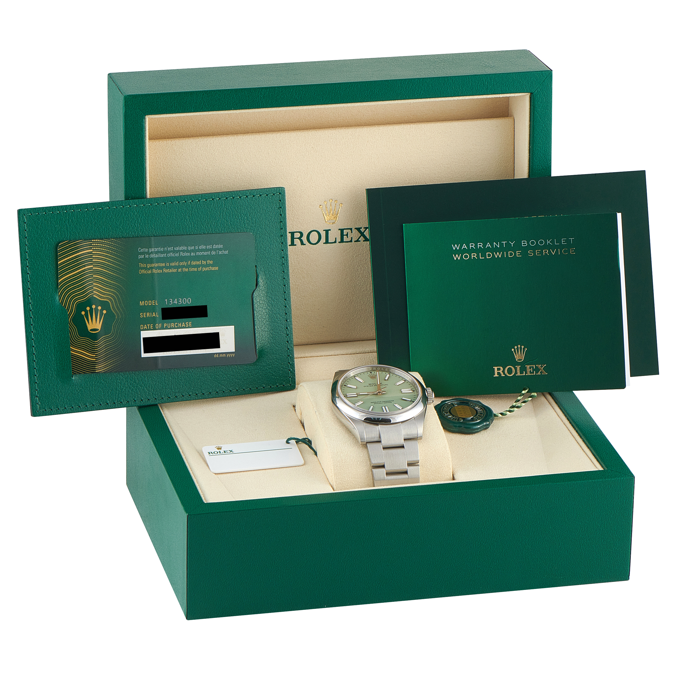 Rolex Oyster Perpetual 41 Pistachio Dial Steel Watch 134300-0006 - Image 5